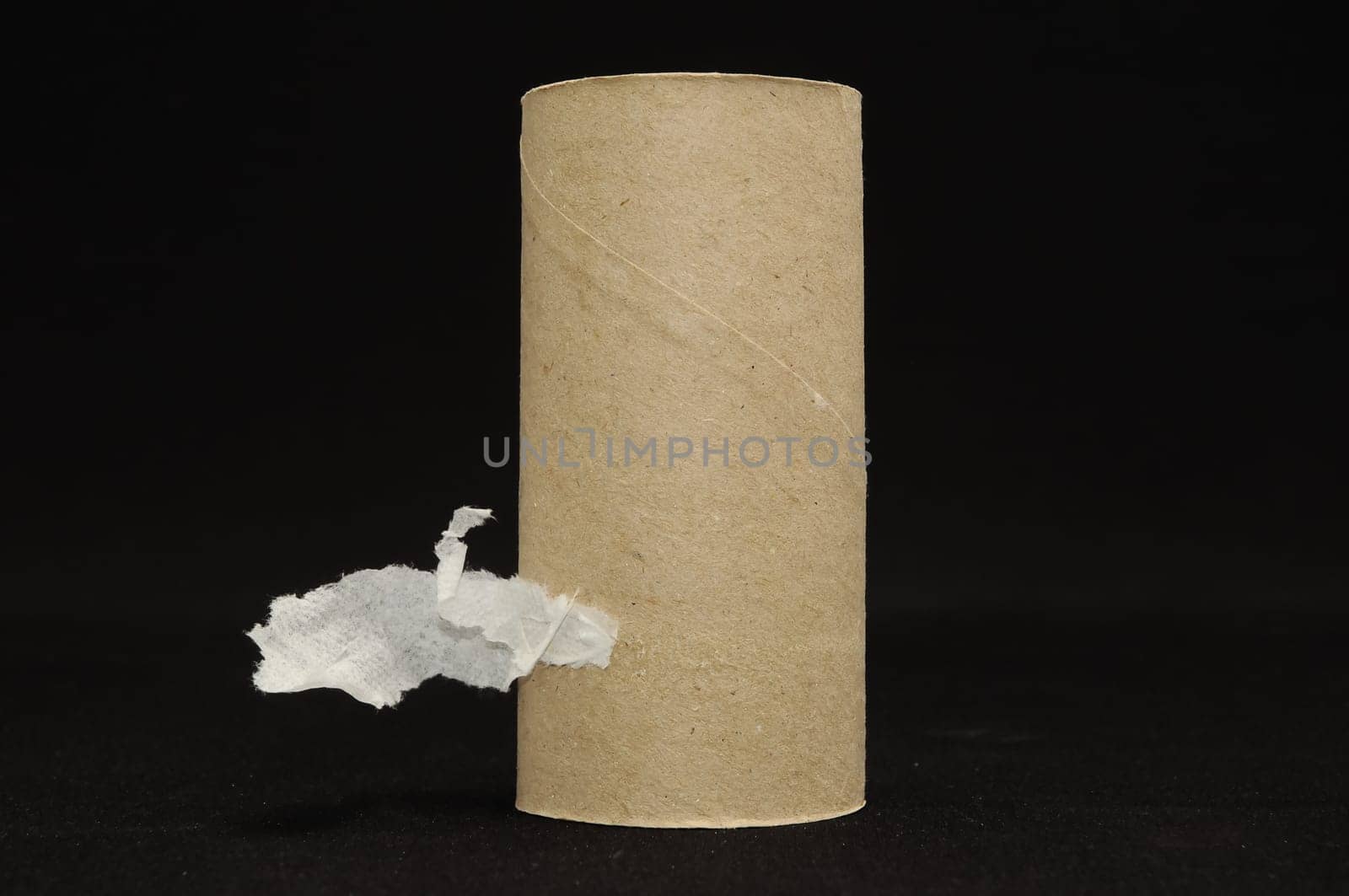 Empty Toilet Rolls Stack Up On a Black Background