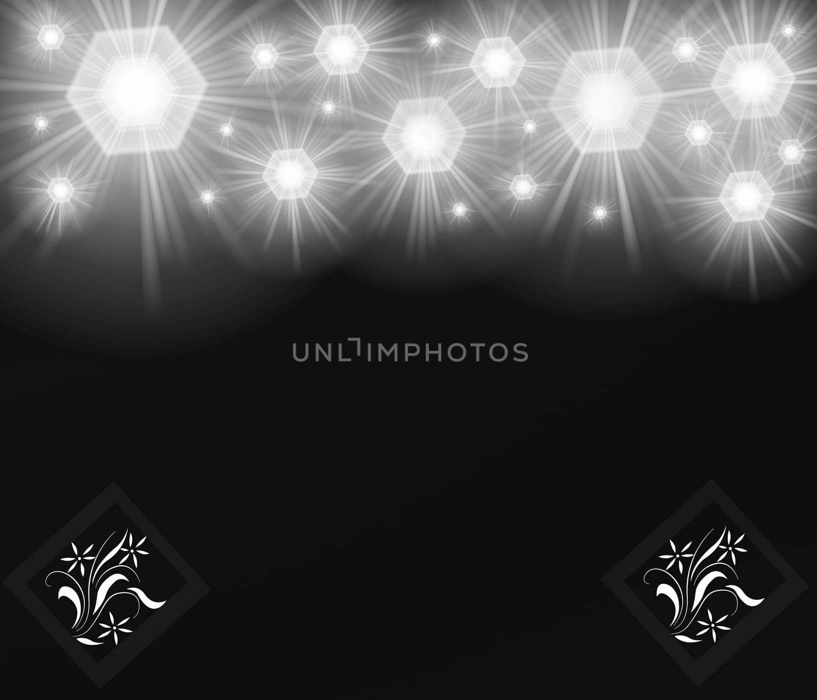 colored background with colored lights and reflex