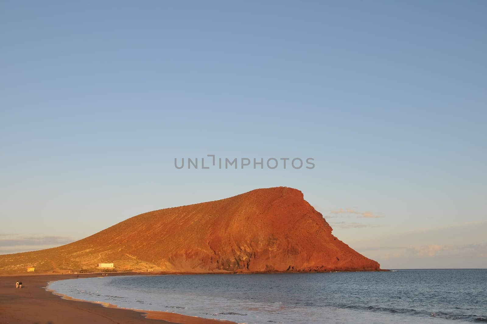 Spectacular Sundown In Mountains el Medano Tenerife Spain Europe
