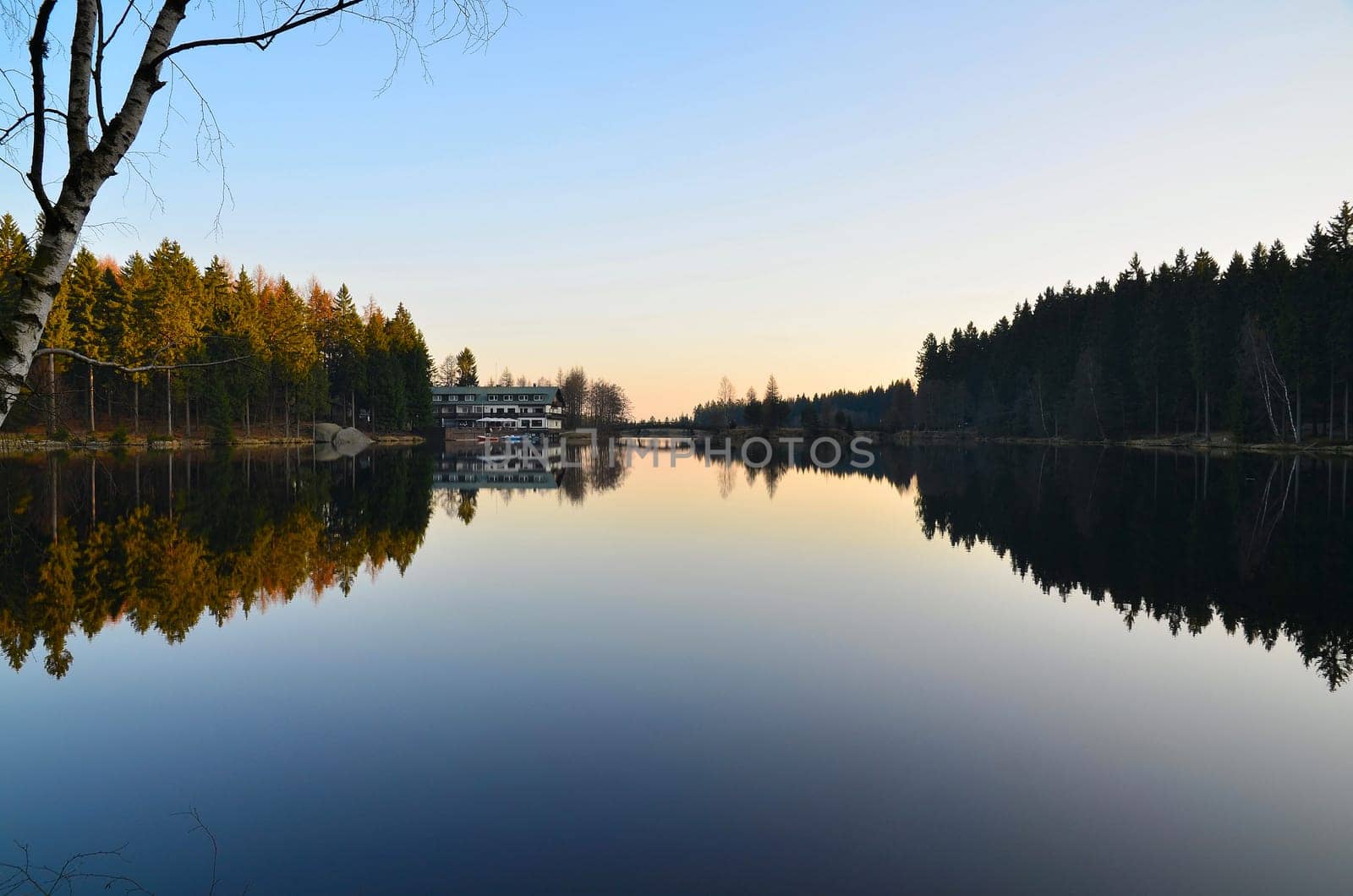Lake Autumn Sun Evening