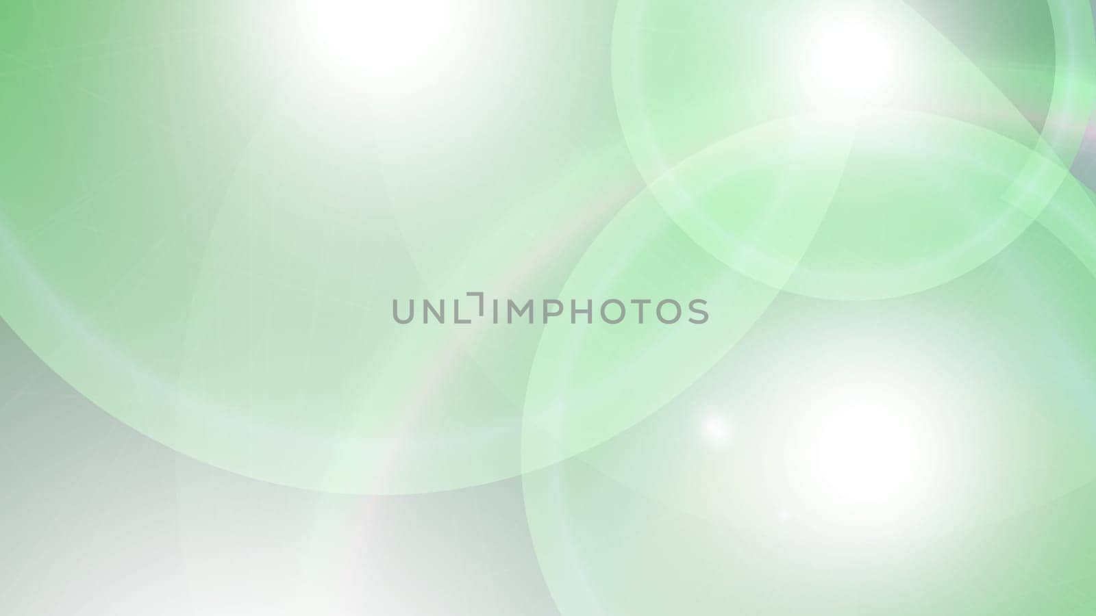 Green background illustration of shiny colorful flares.