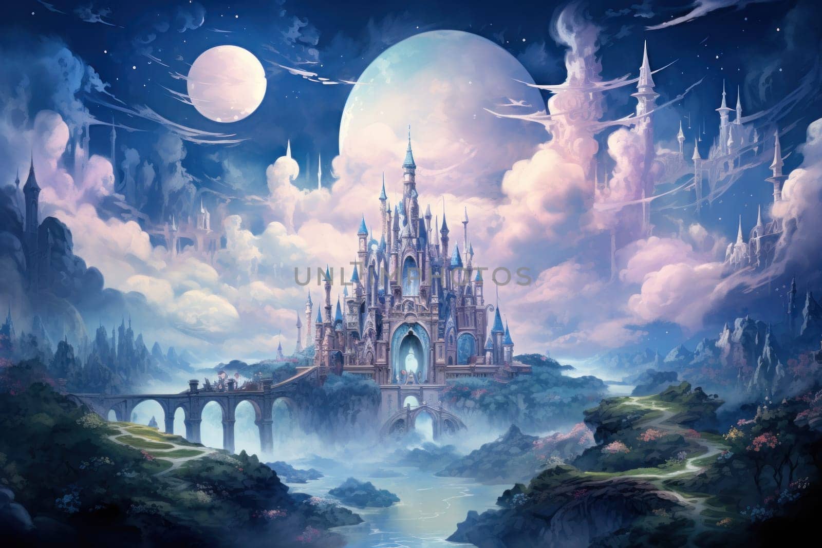In the realm of fantasy, whimsical cloud castles grace the skies, defying gravity and capturing the imagination of dreamers.