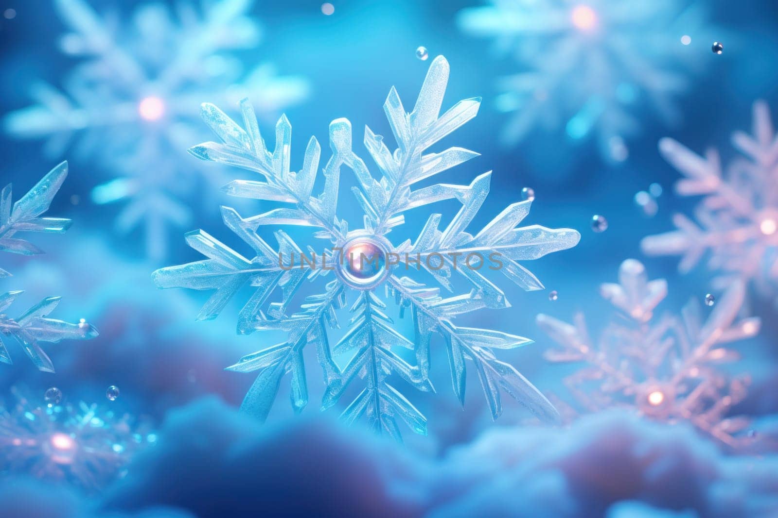 An artistic masterpiece showcasing the exquisite details and singular beauty of individual snowflakes, captured through the lens of macro photography, unraveling their complex, one-of-a-kind designs.