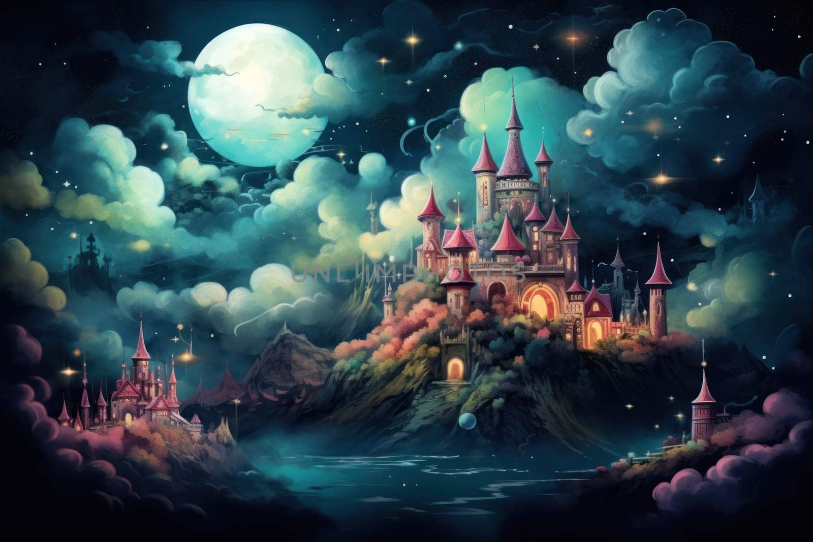 In the realm of fantasy, whimsical cloud castles grace the skies, defying gravity and capturing the imagination of dreamers.