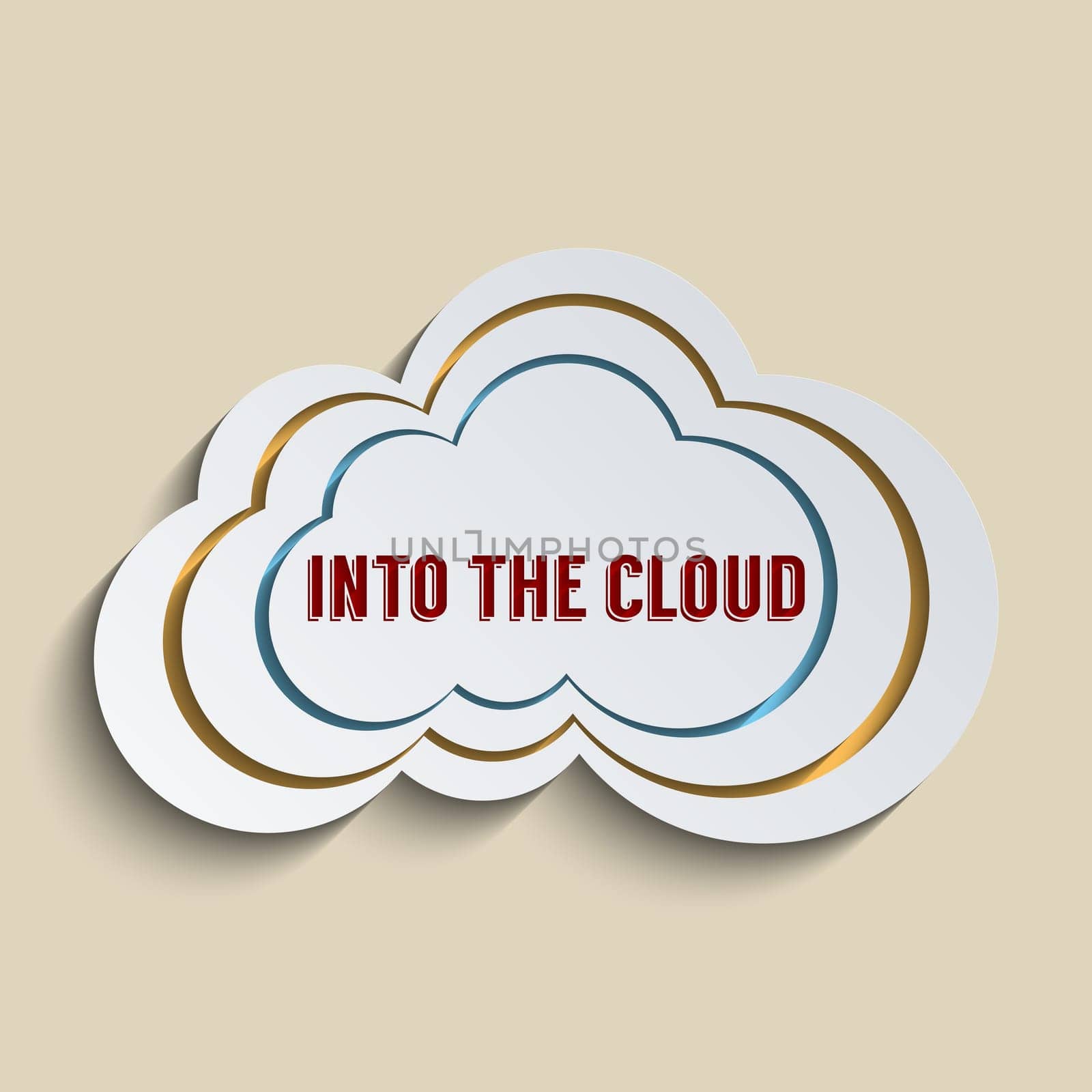 Concept for cloud computing, networking and social media.