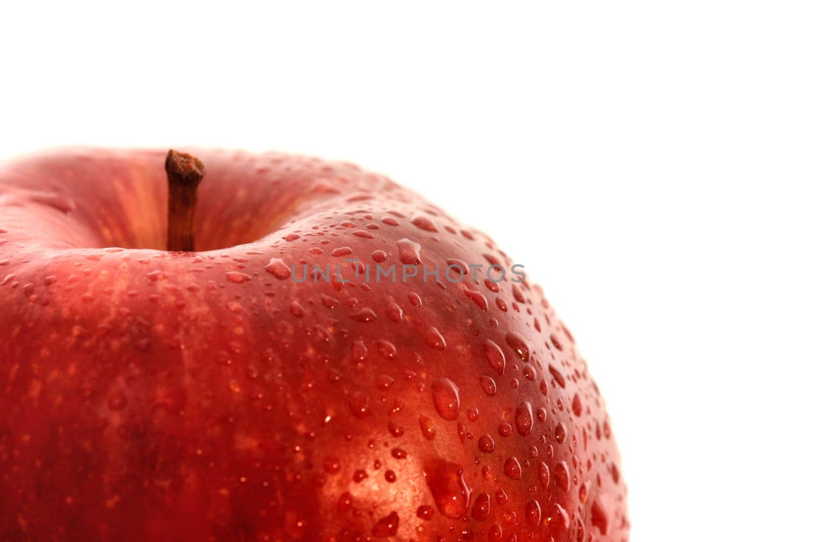 Macro image of a red apple