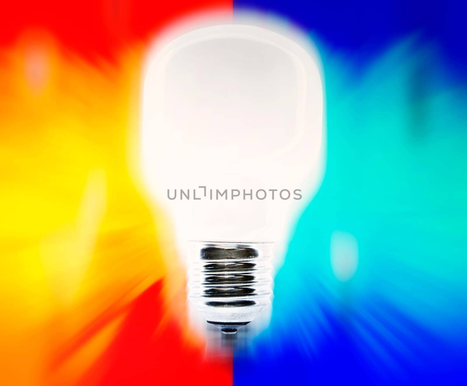Picture of white bulbs falling.