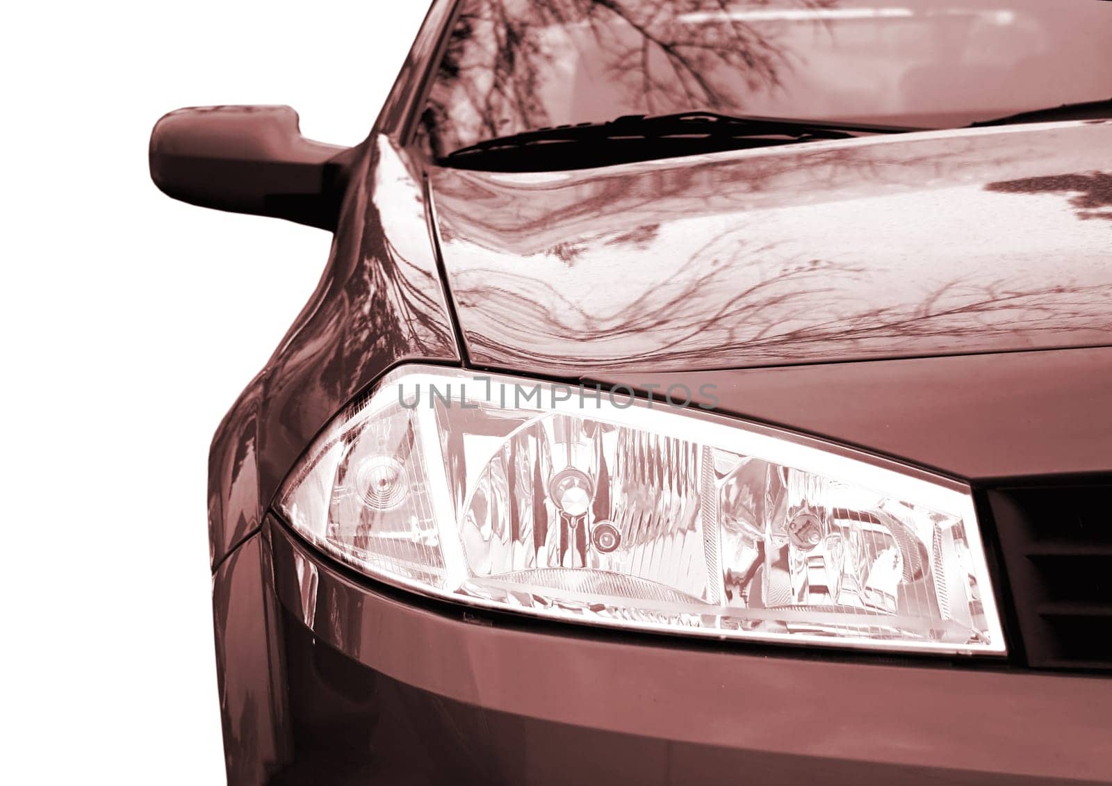 Red Sport Car - Front side, half