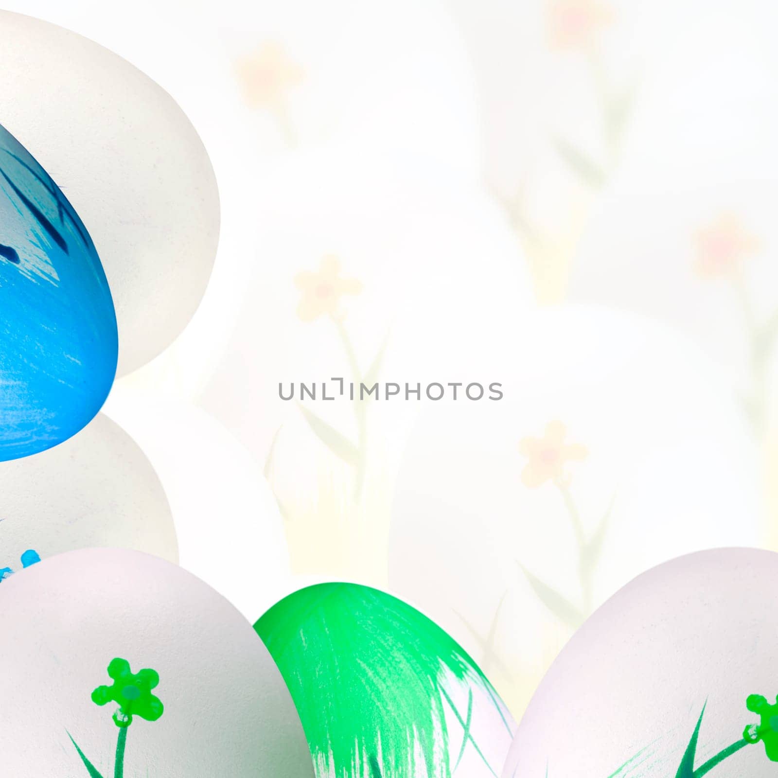 Well painted easter eggs. Good for background.