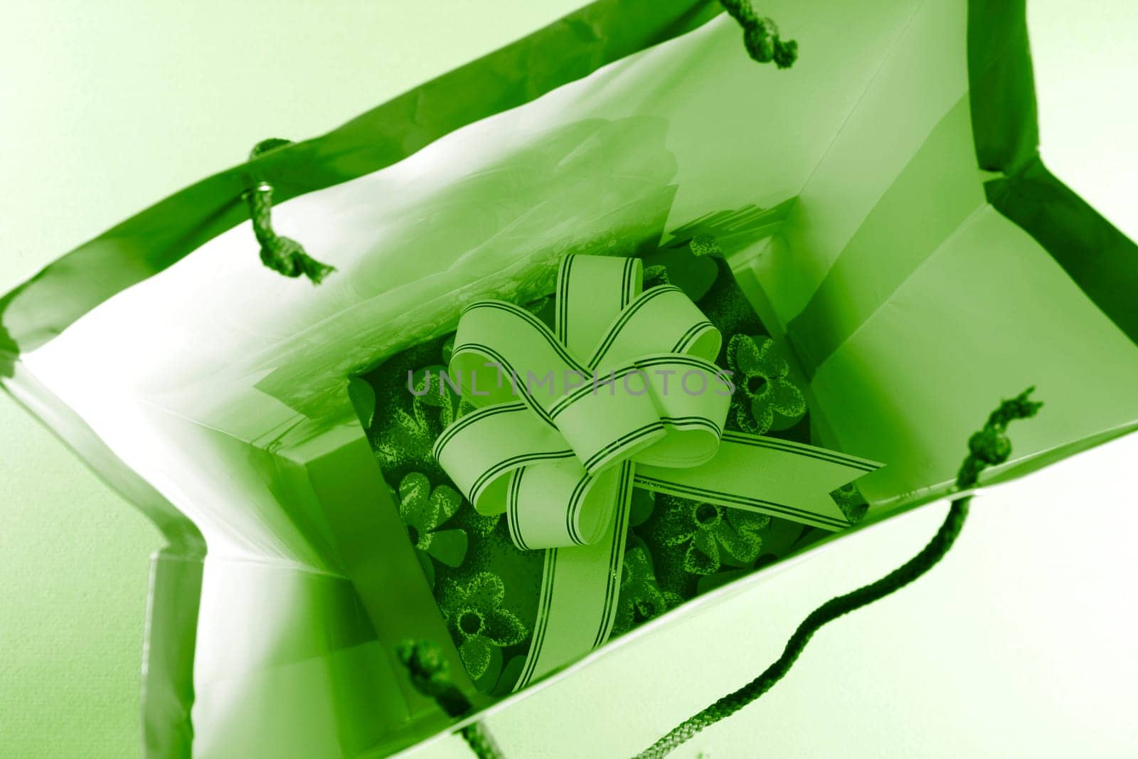 Close-up picture of a christmas present box