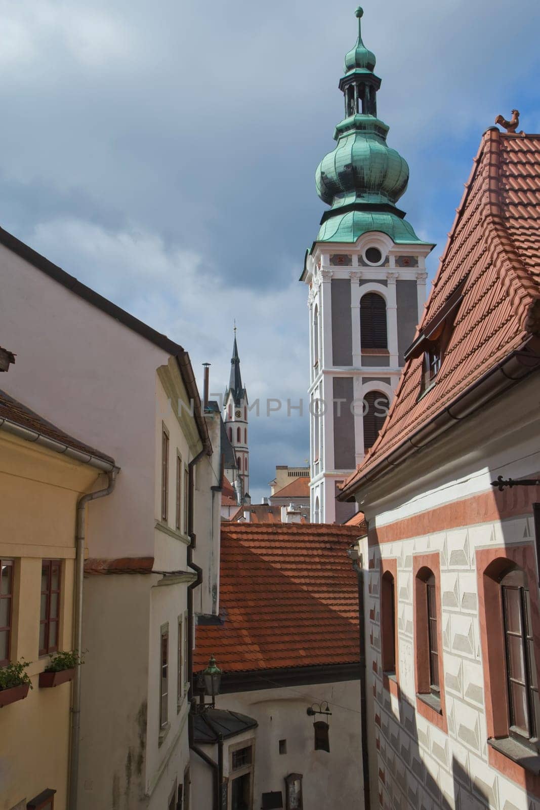 The historical center of Czech Krumlov. (Czech Republic, Central Europe)