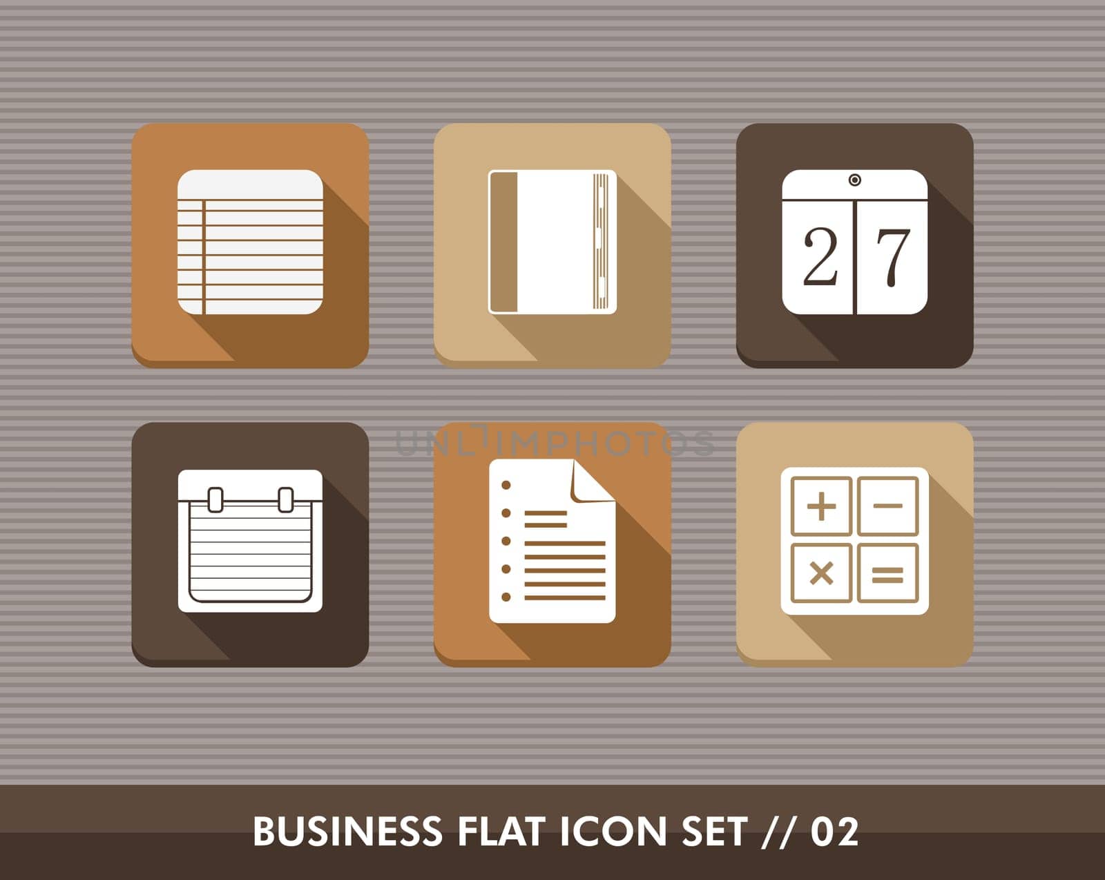 Set of flat design icons for Business and marketing emailing campaign. Vector illustration file layered for easy editing.