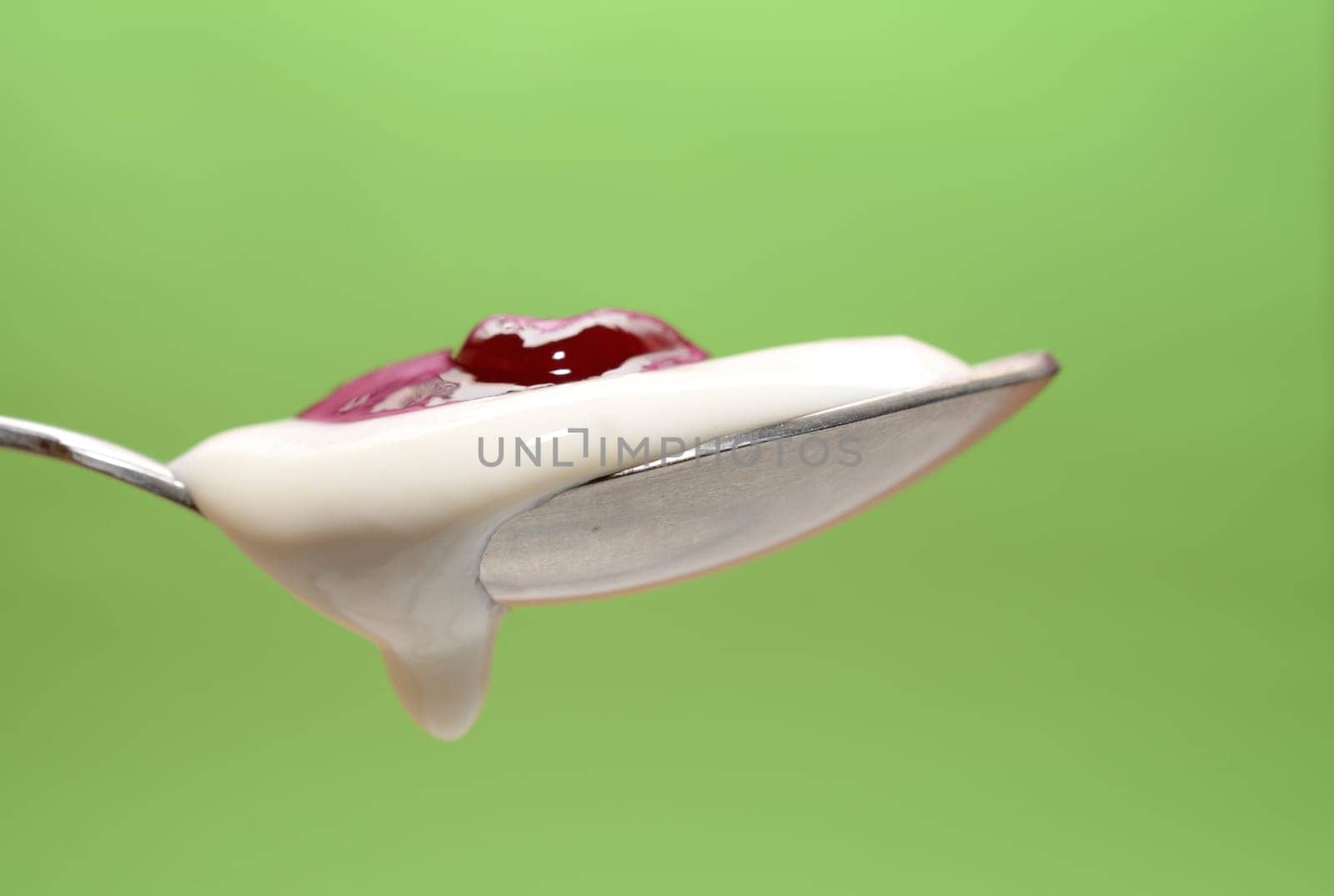 Yoghurt on a spoon