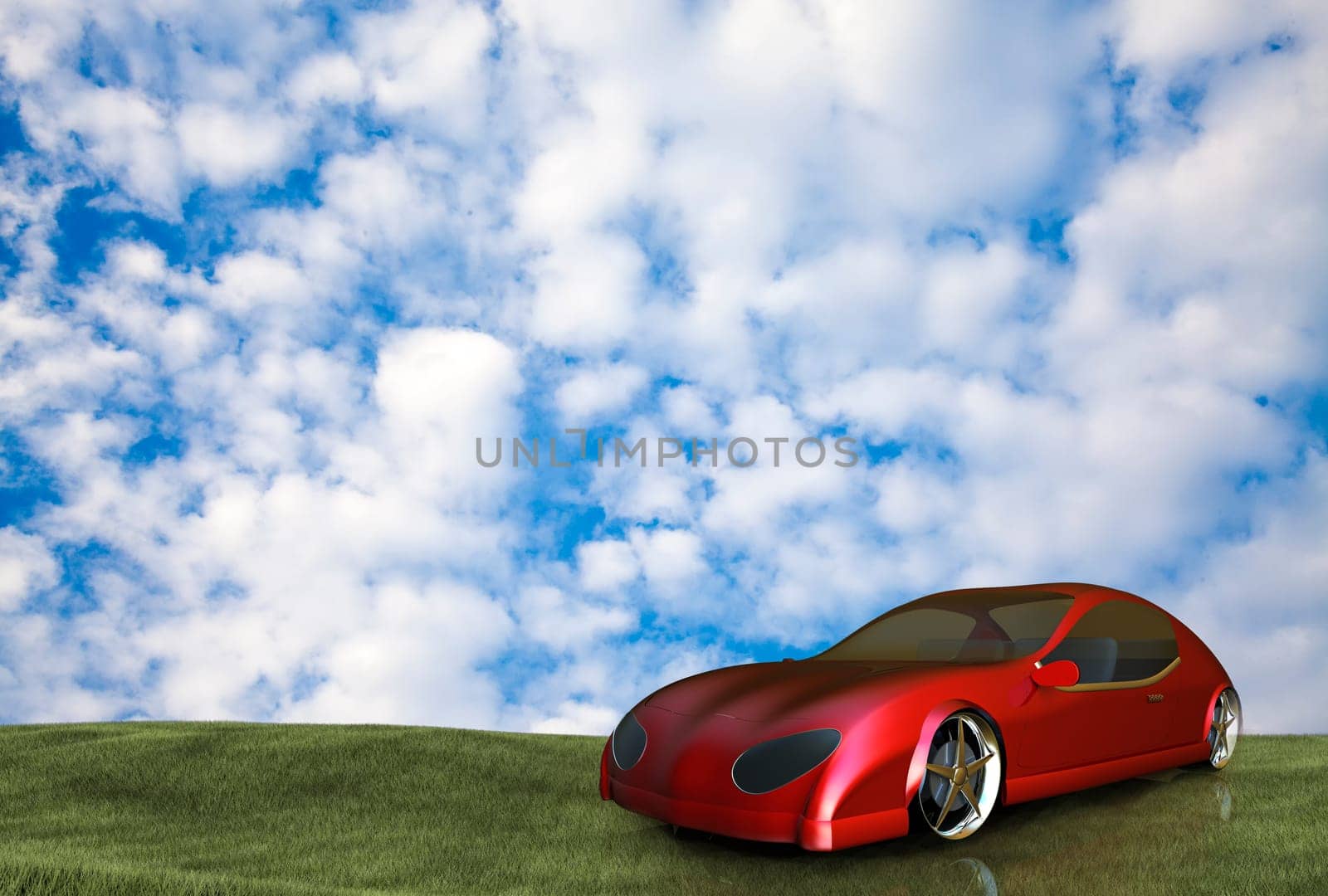 Non-branded generic concept car for adv or others purpose use