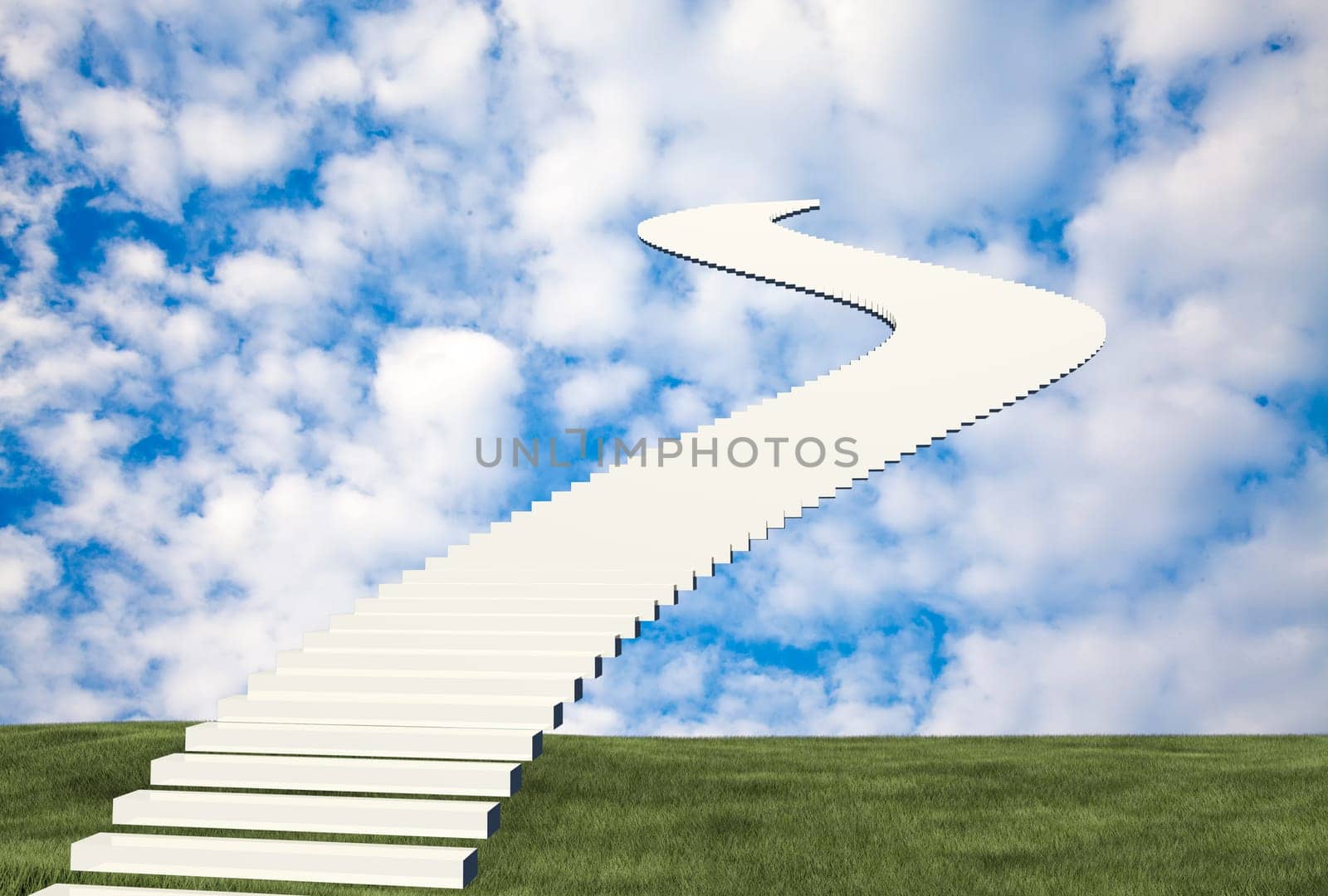 Stairs to sky with nice background for adv or others purpose use