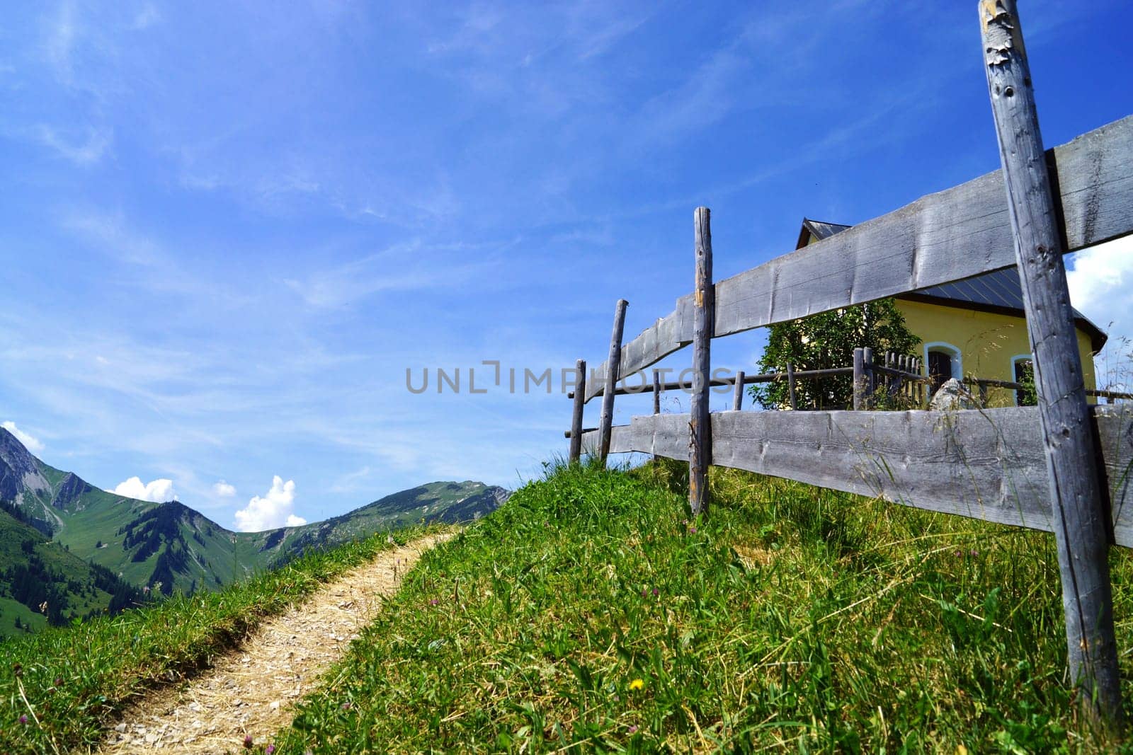 Hiking trails in the Alps
