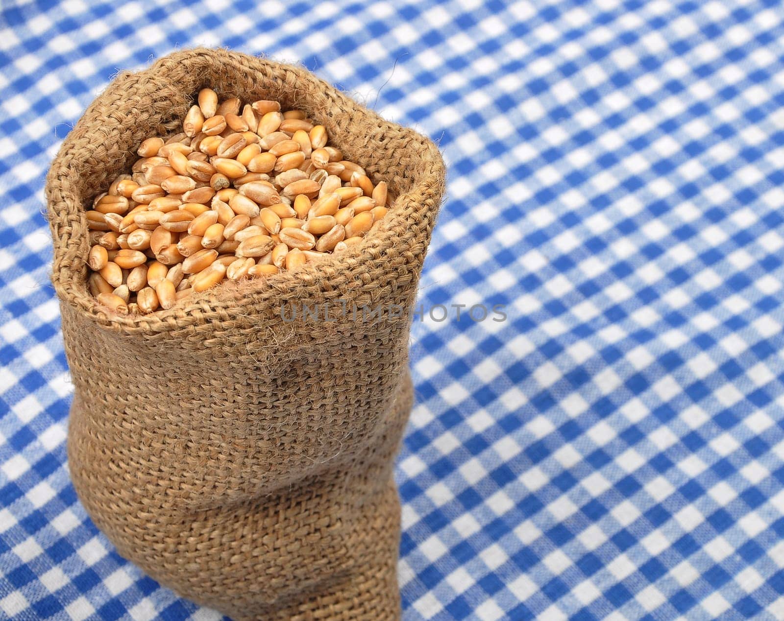 Grain sack on cloth