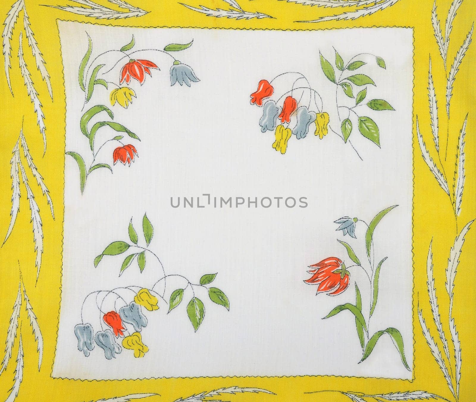 Cloth with flower decoration