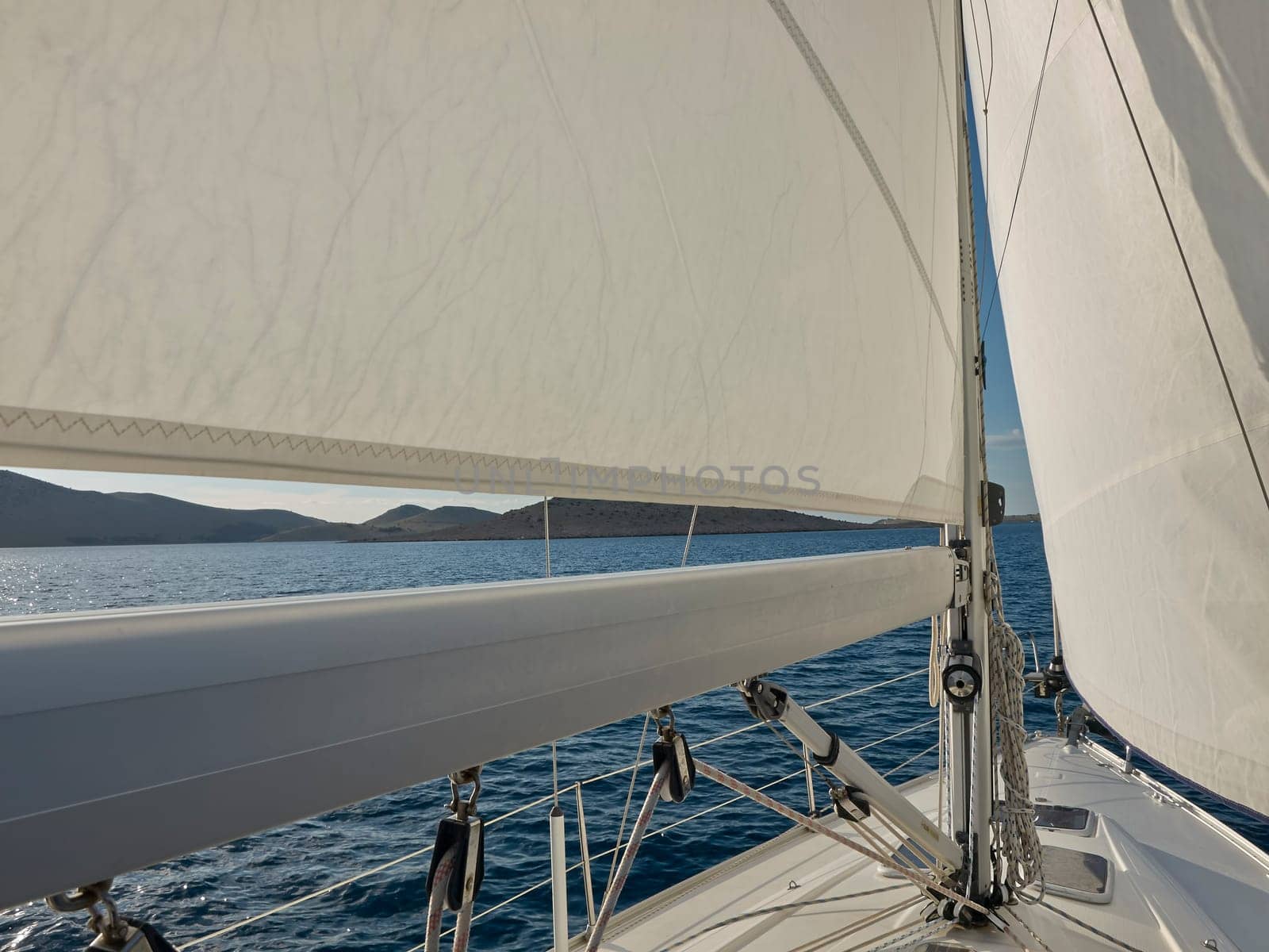 sailing around islands of Kornat, Adriatic sea, Croatia