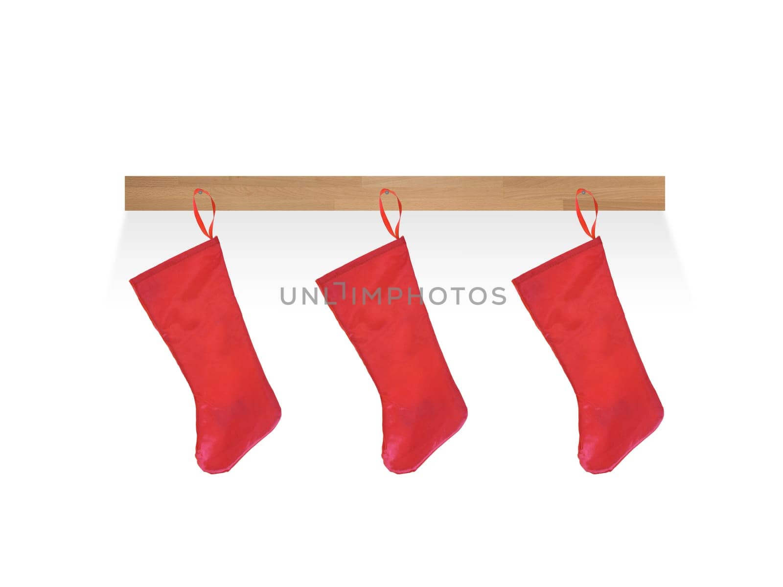 A close up shot of a christmas stocking