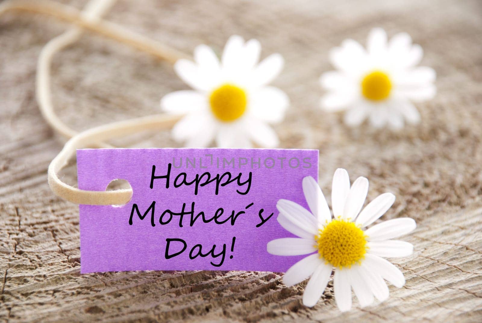 a purple label with white blossoms, copy space and background