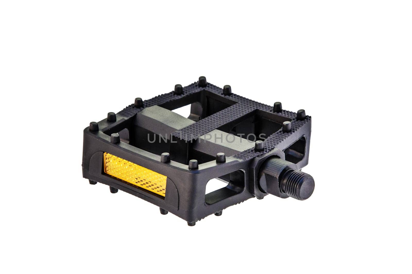 black cycling pedal isolated on white background