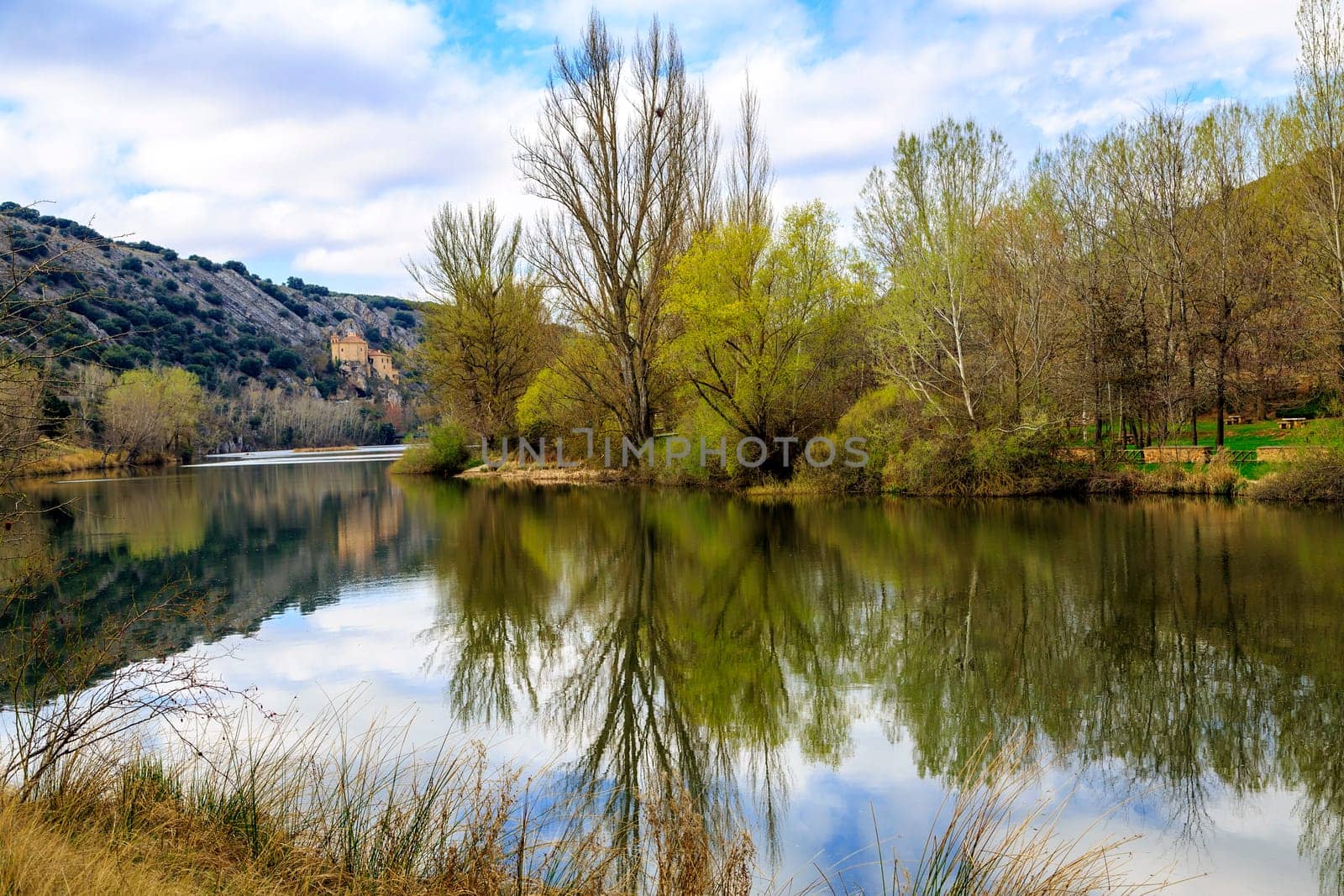 Catholic Hermitage of San Saturio built in the mountainside in Soria, Castilla y Leon, Spain.