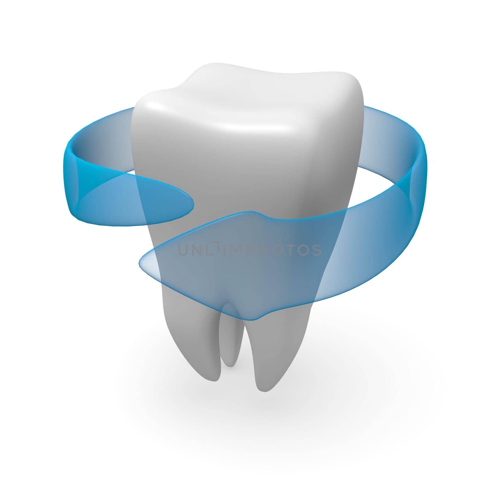 Protective arrow on a healthy tooth
