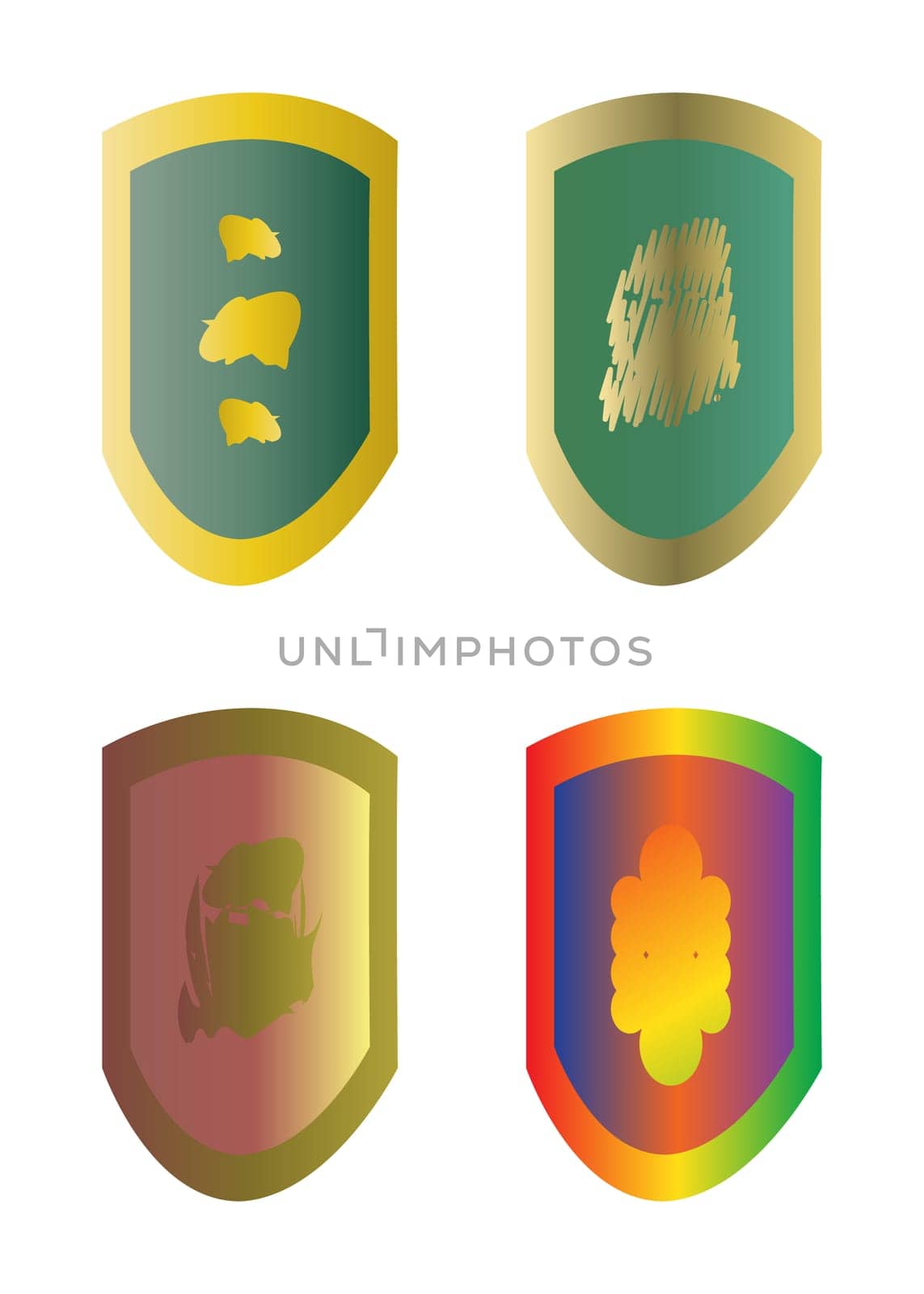 Coat of arms. Vector illustration contains gradients.
