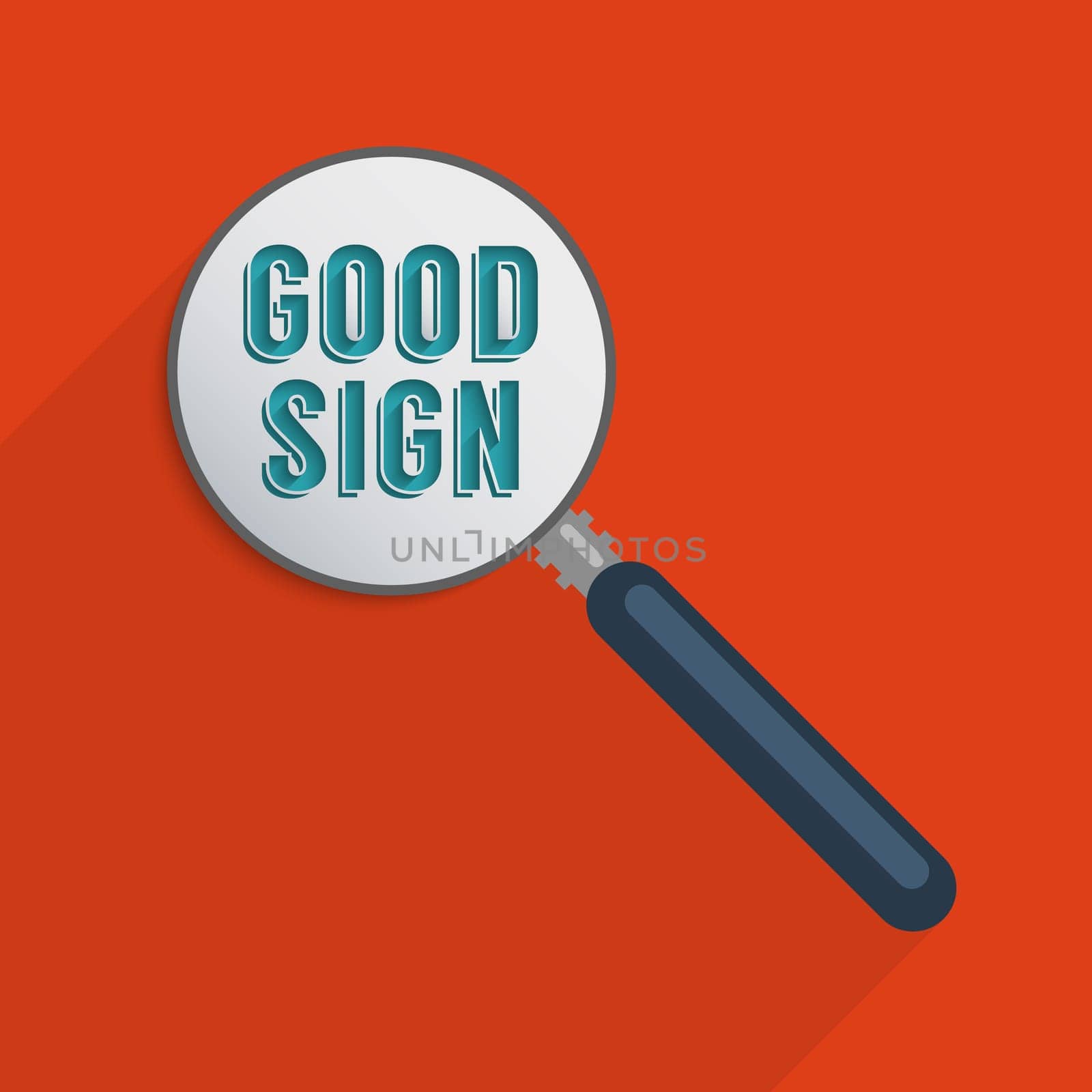 Concept for optimism, hope and great expectations. Flat design element.