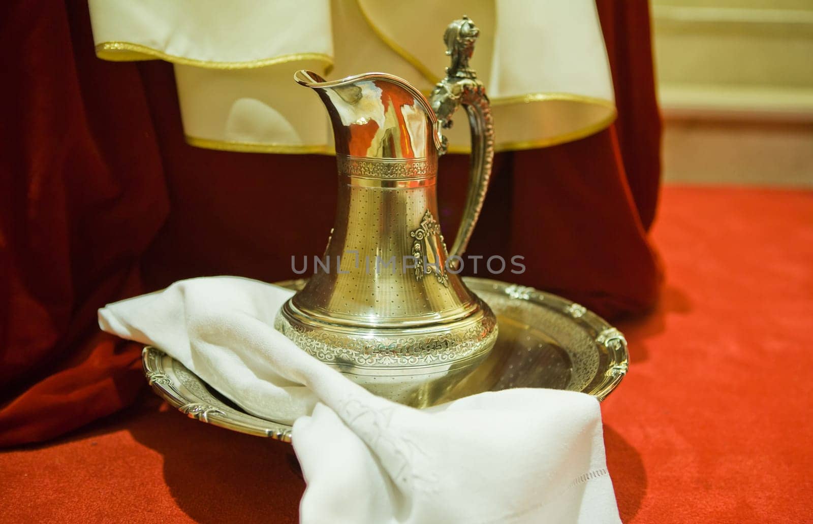 Basin And Pitcher which represents the holy scene when Jesus washed his disciples feet