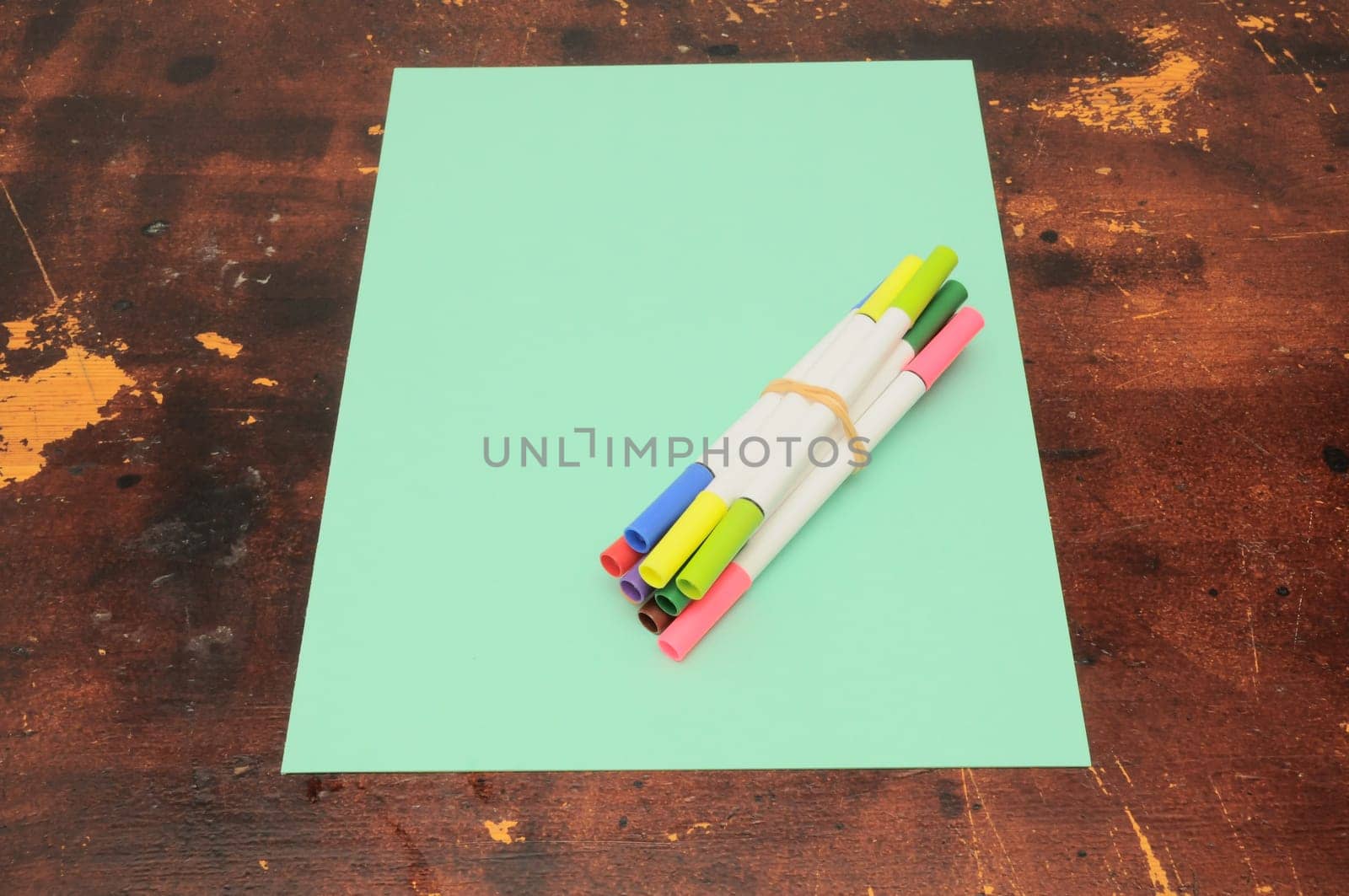 Exam Concept Picture Paper Sheet on a Wooden Table