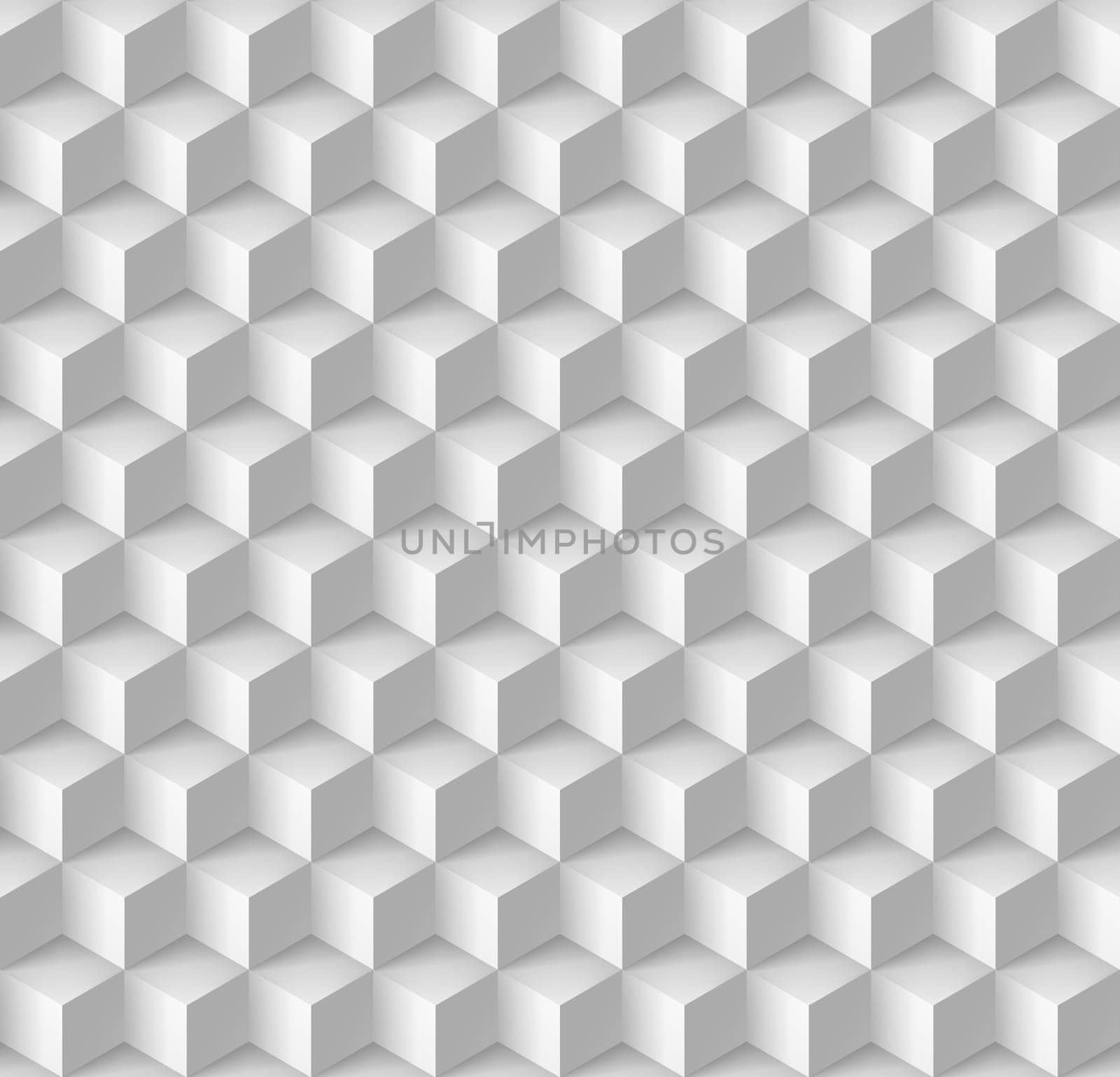 Abstract geometric background with cubes in white
