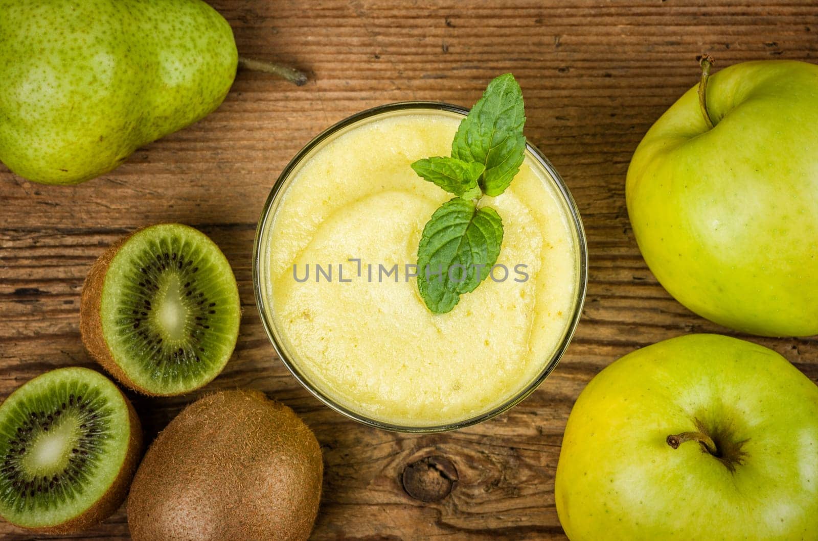 Fruit smoothie with fresh ingredients