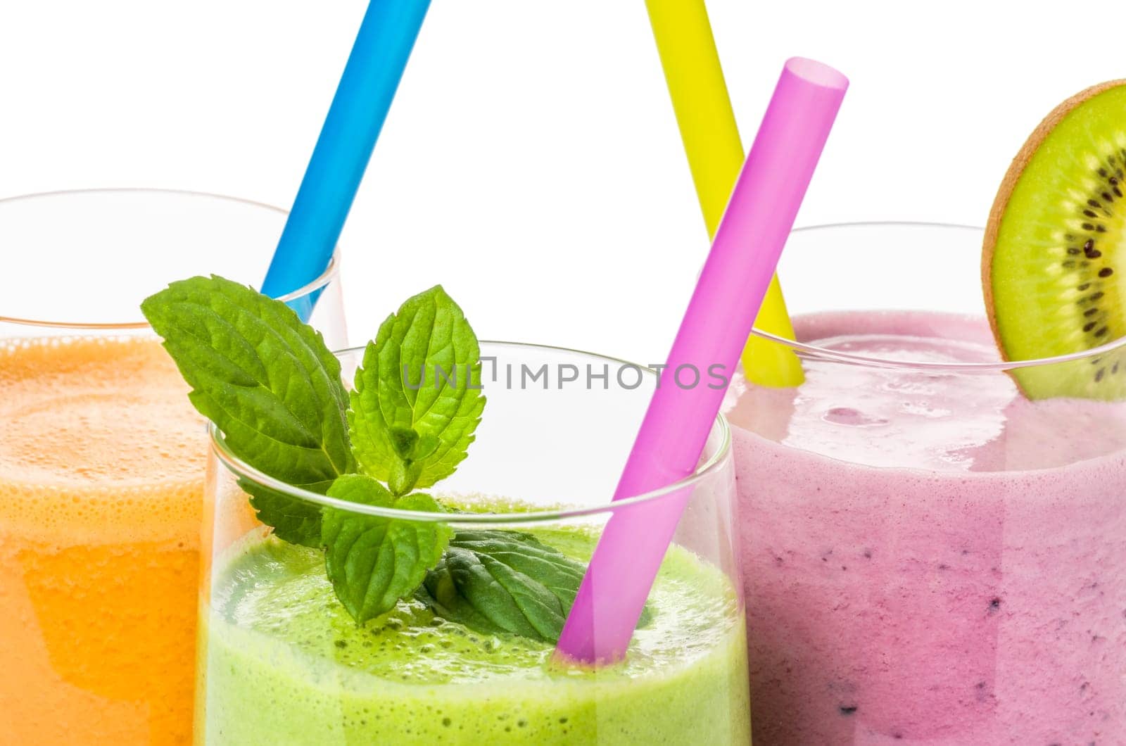 Smoothies made from fruit and vegetables