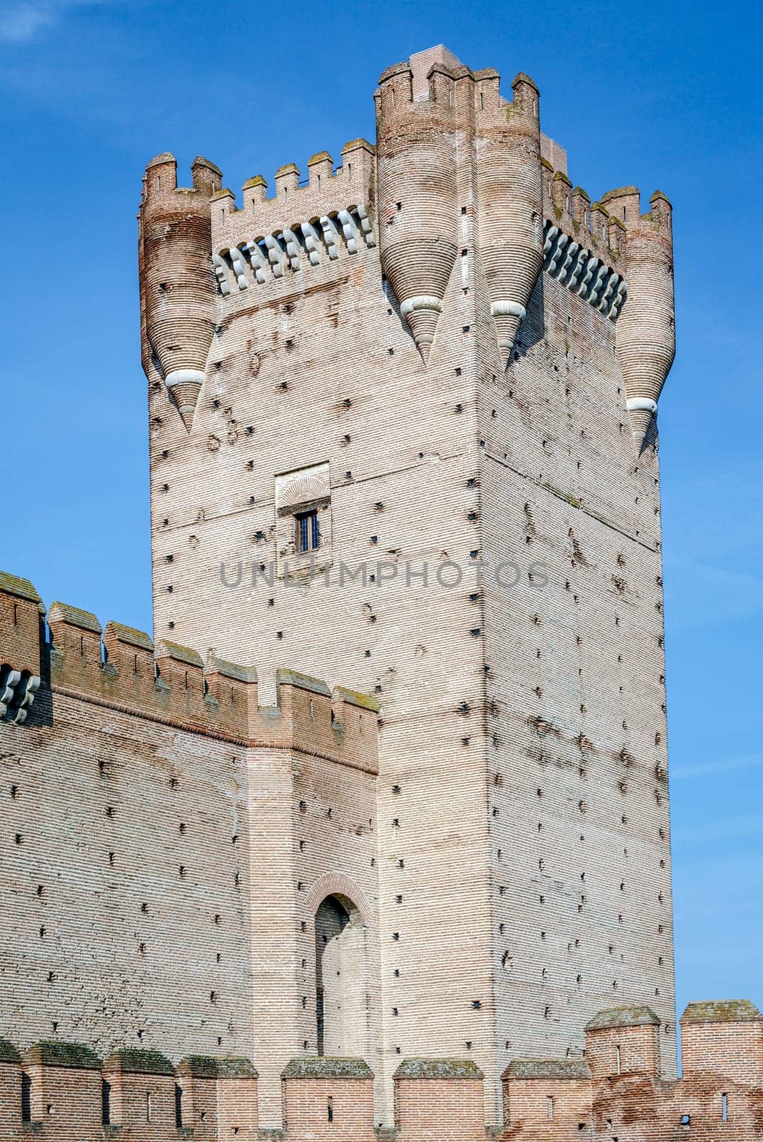 Famous Castle of La Mota (Castillo de la Mota) in the morning - one of the best preserved and most beautiful medieval fortresses of Spain.