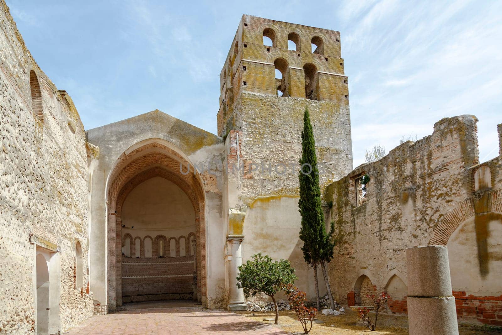 Church of San Andres Olmedo very dilapidated state, Valladolid, Spain