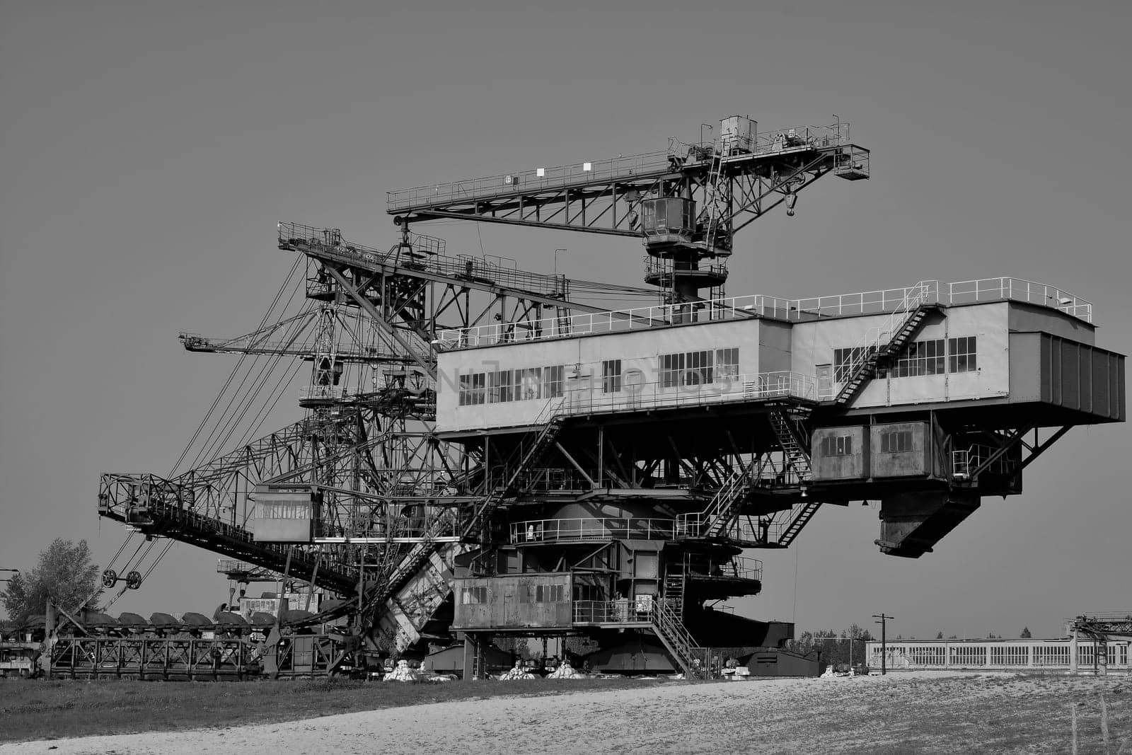 gigantic excavator in the disused Ferropolis opencast mine