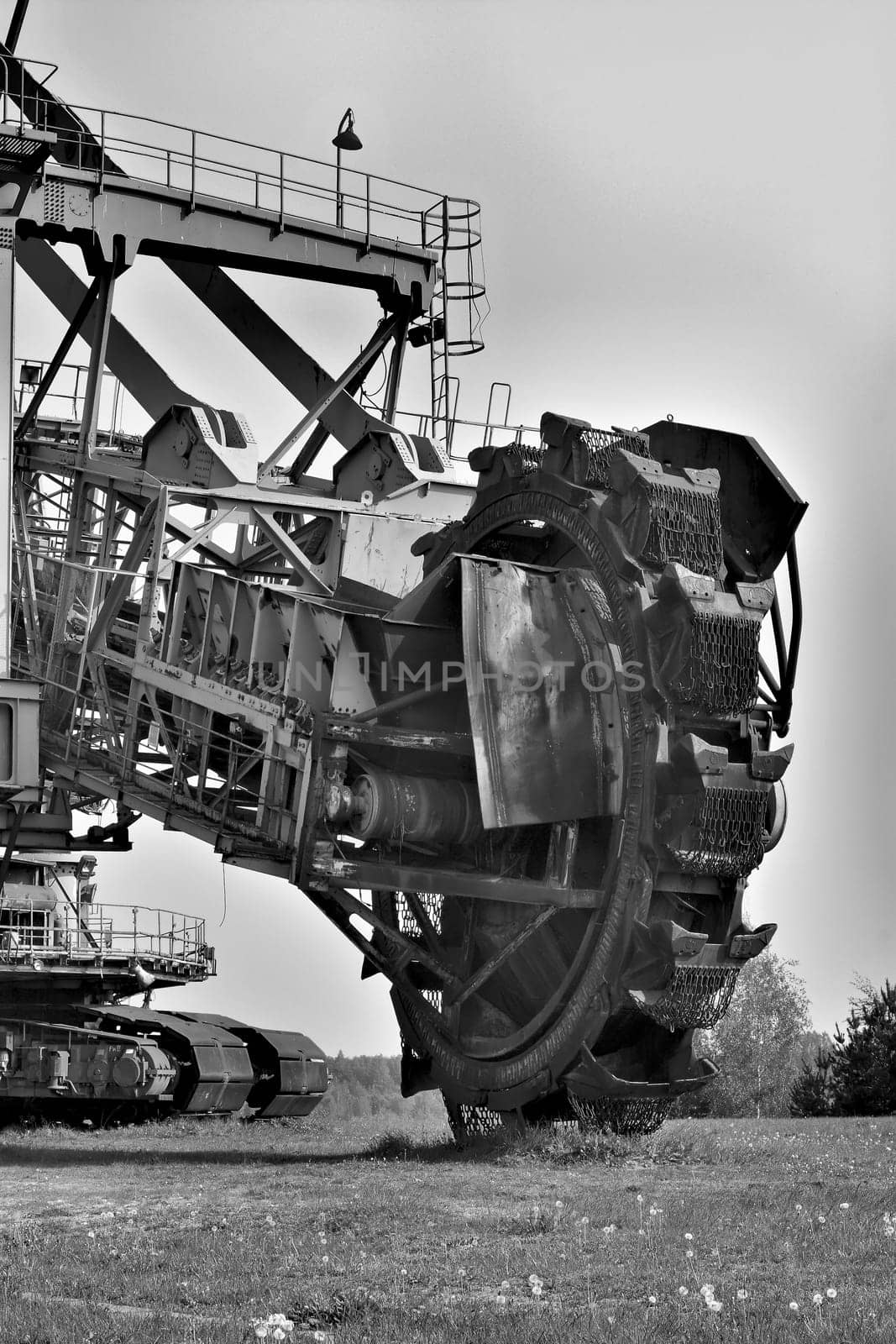 gigantic excavator in the disused Ferropolis opencast mine
