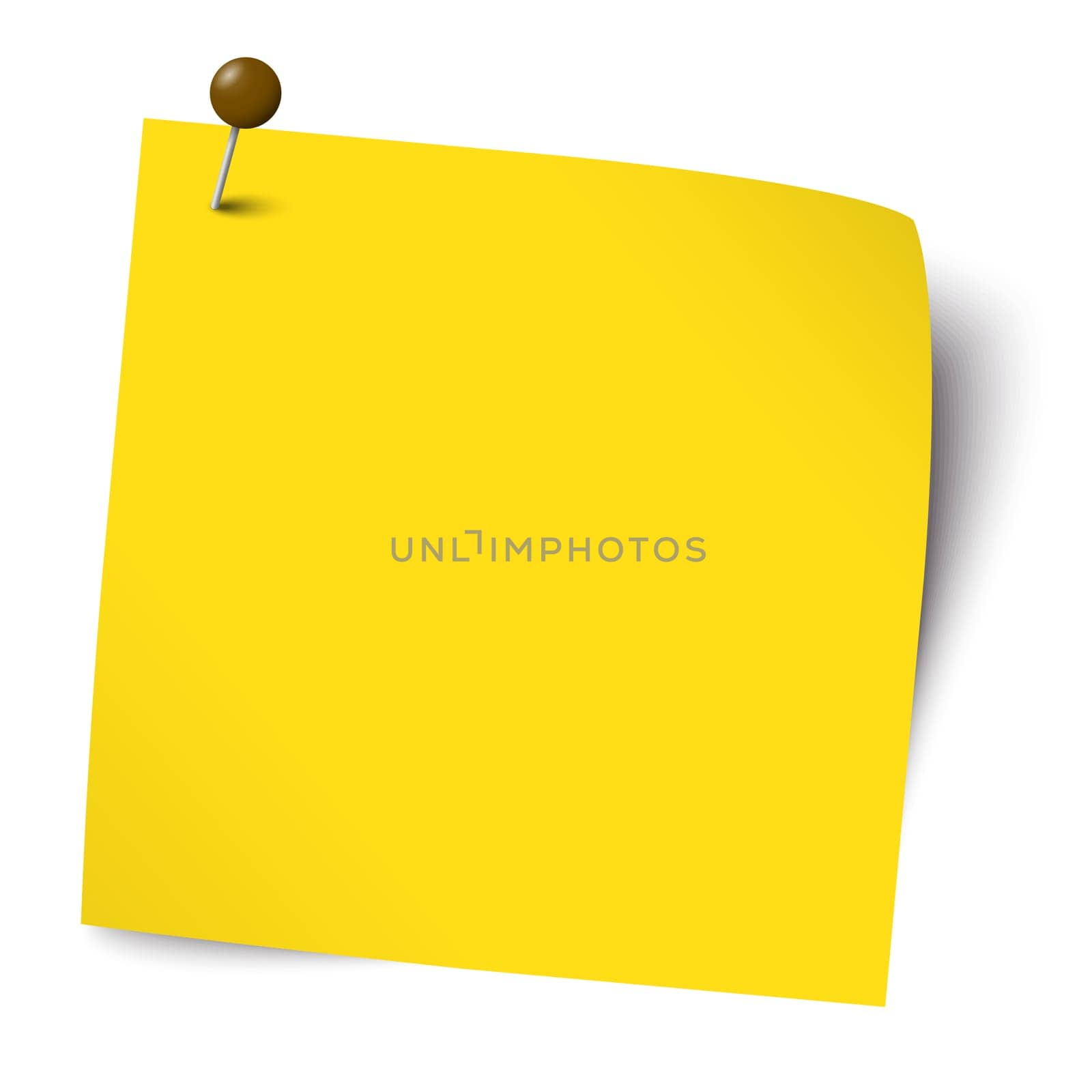 colored note with pin