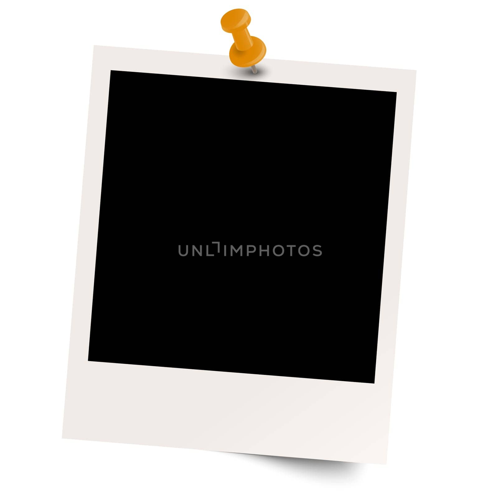 empty Polaroid with pin
