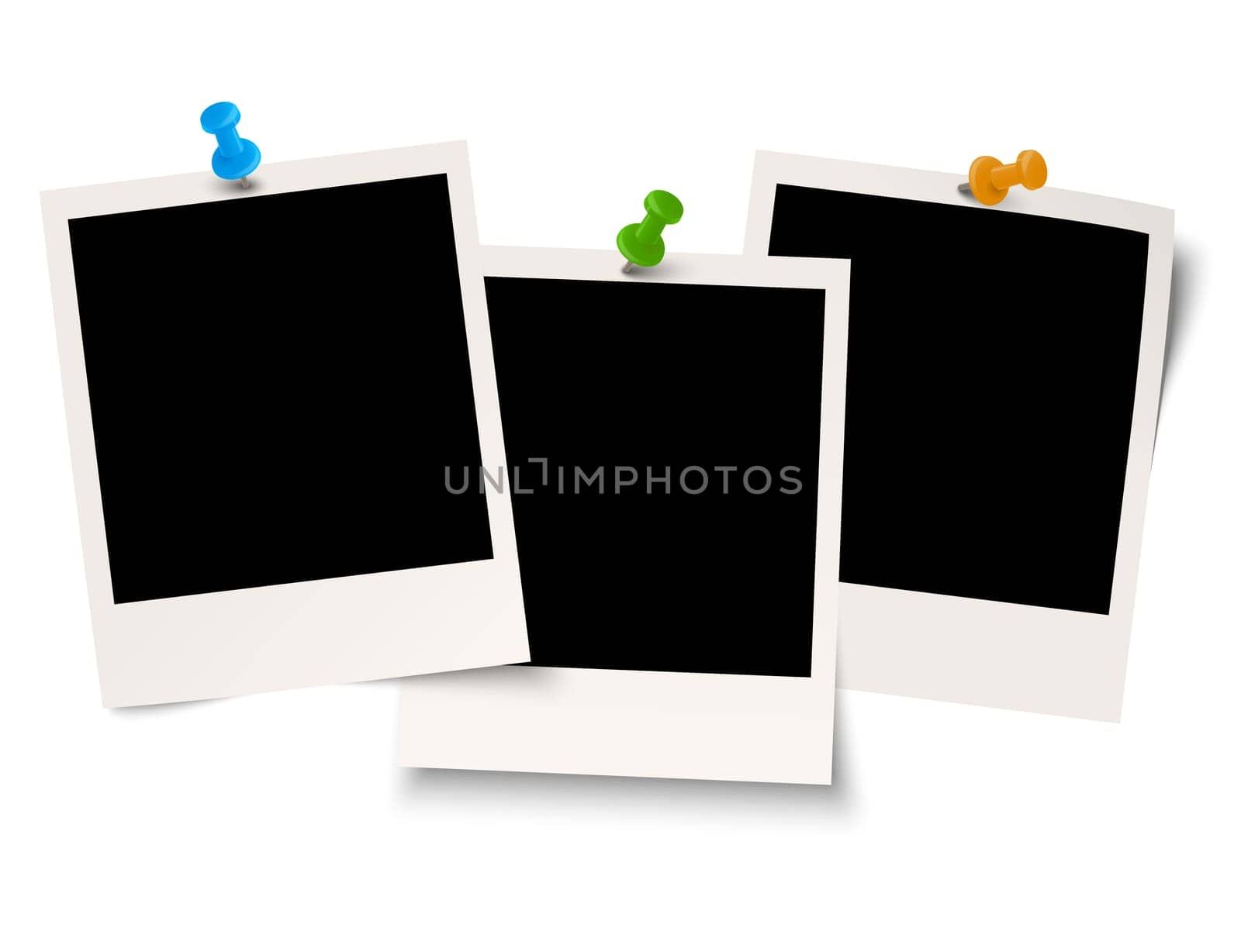 empty Polaroid with pin