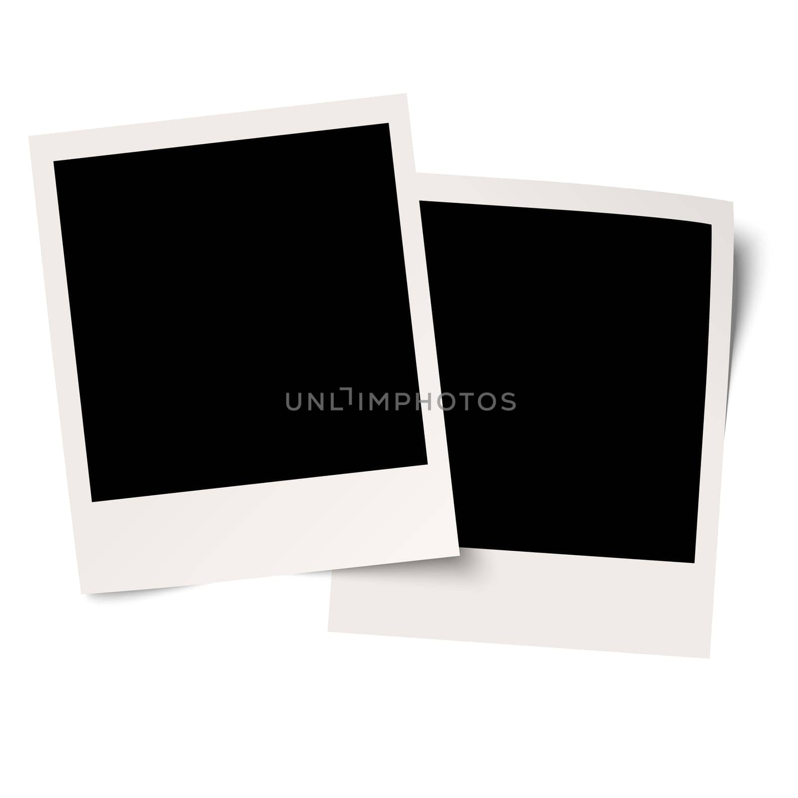empty Polaroid with tape