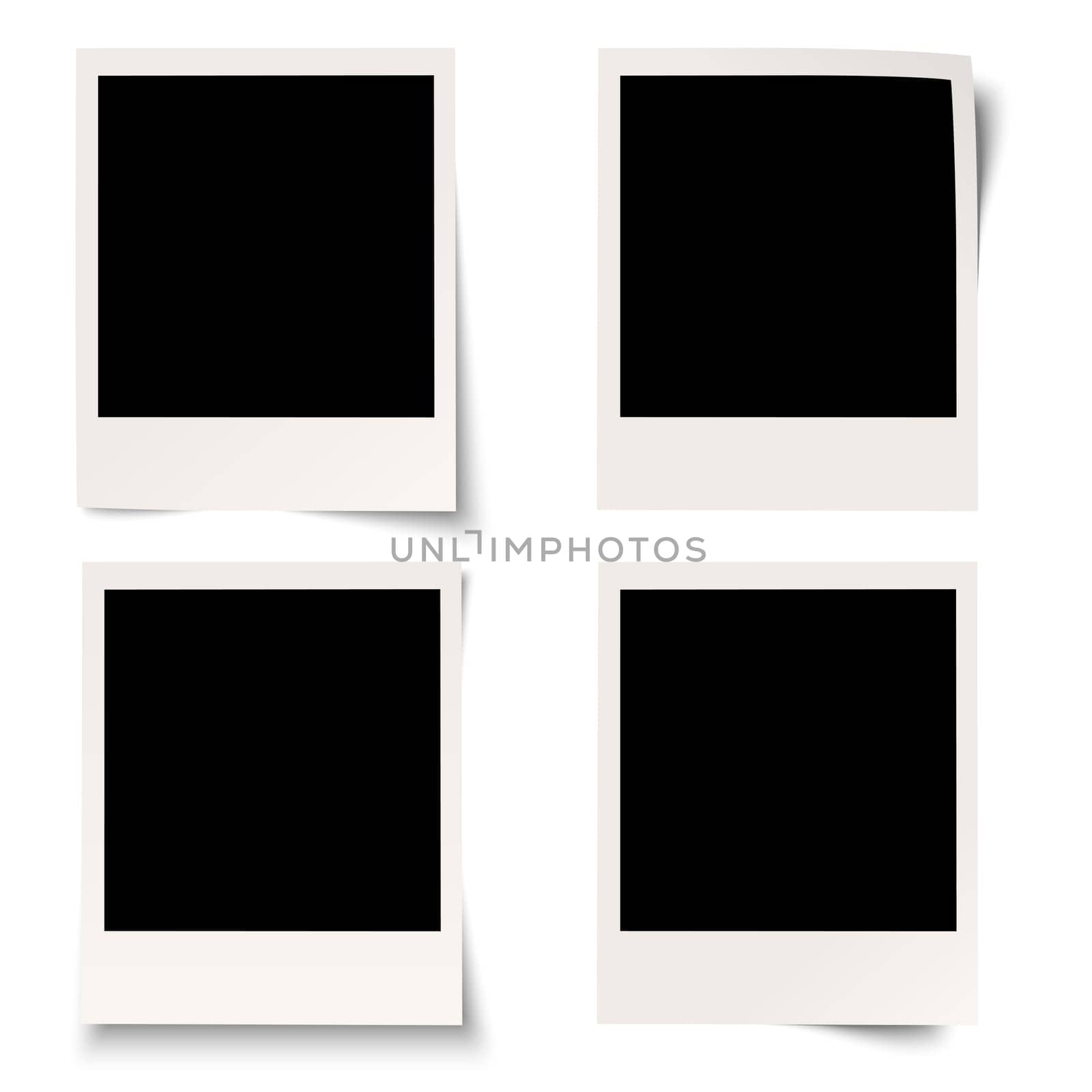 4 Polaroids with shadows