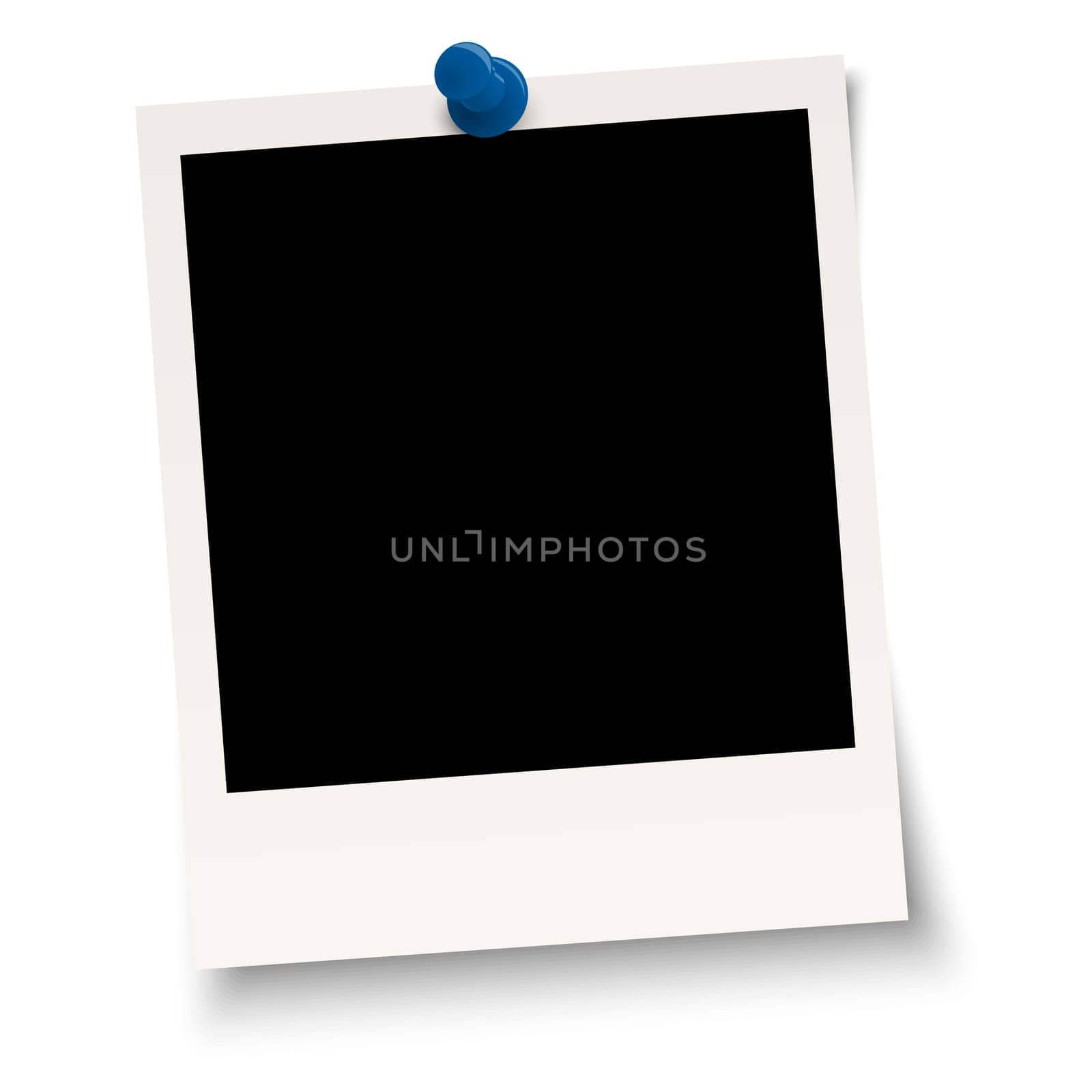 empty Polaroid with pin