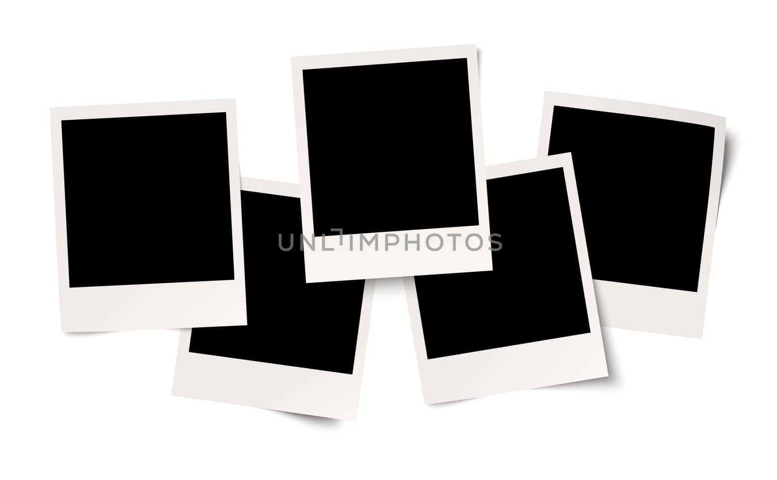 empty Polaroid with tape