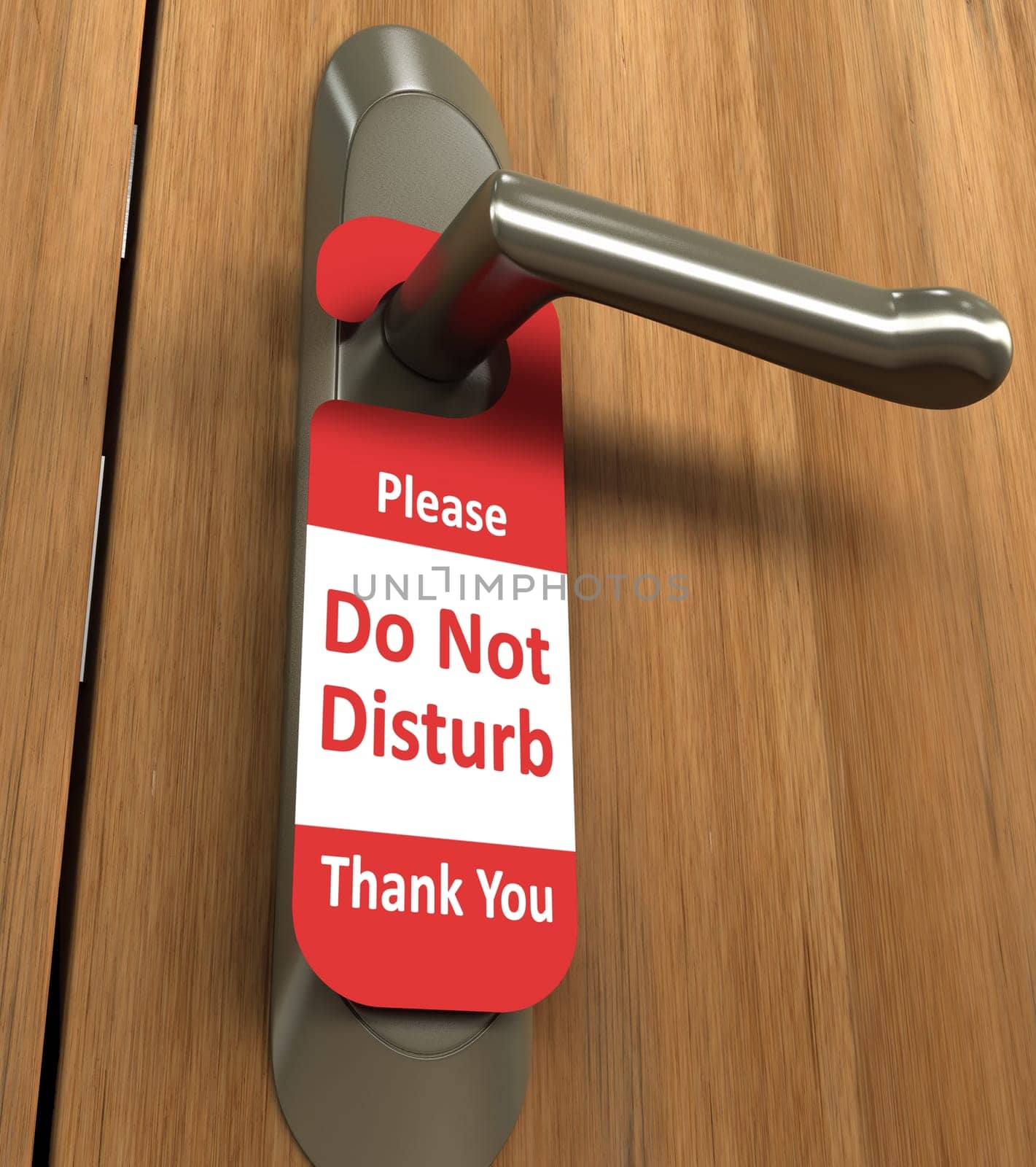 Doorknob with a notice.