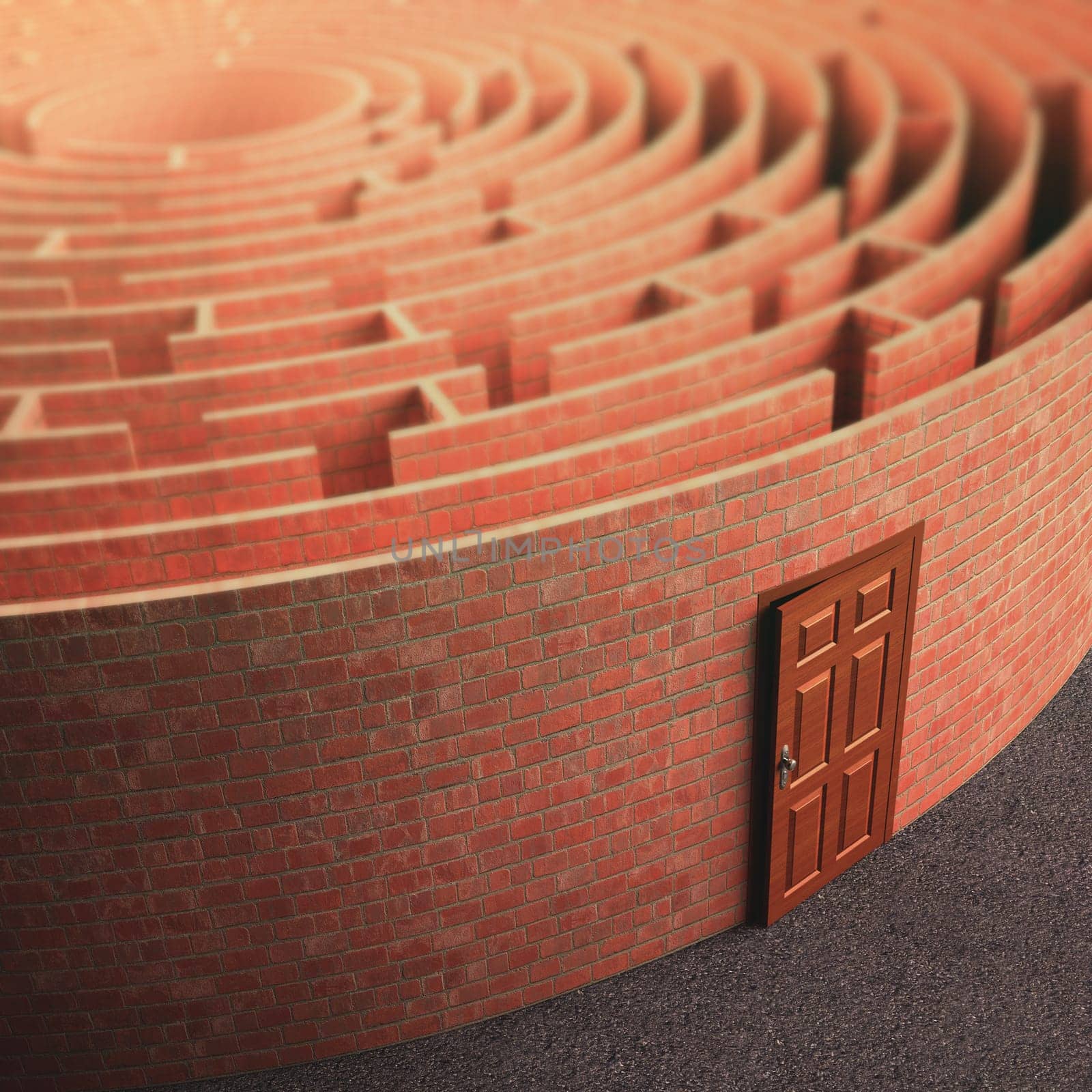 Finding the exit door in the labyrinth.