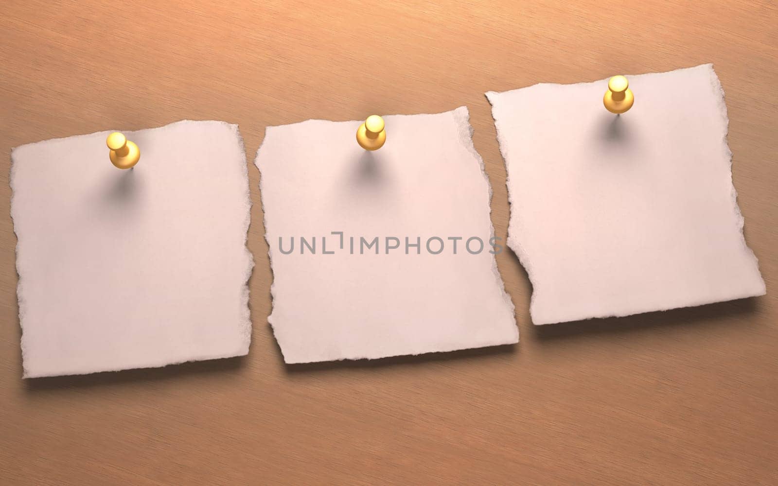 Your text on blank pieces of paper. Clipping path included.