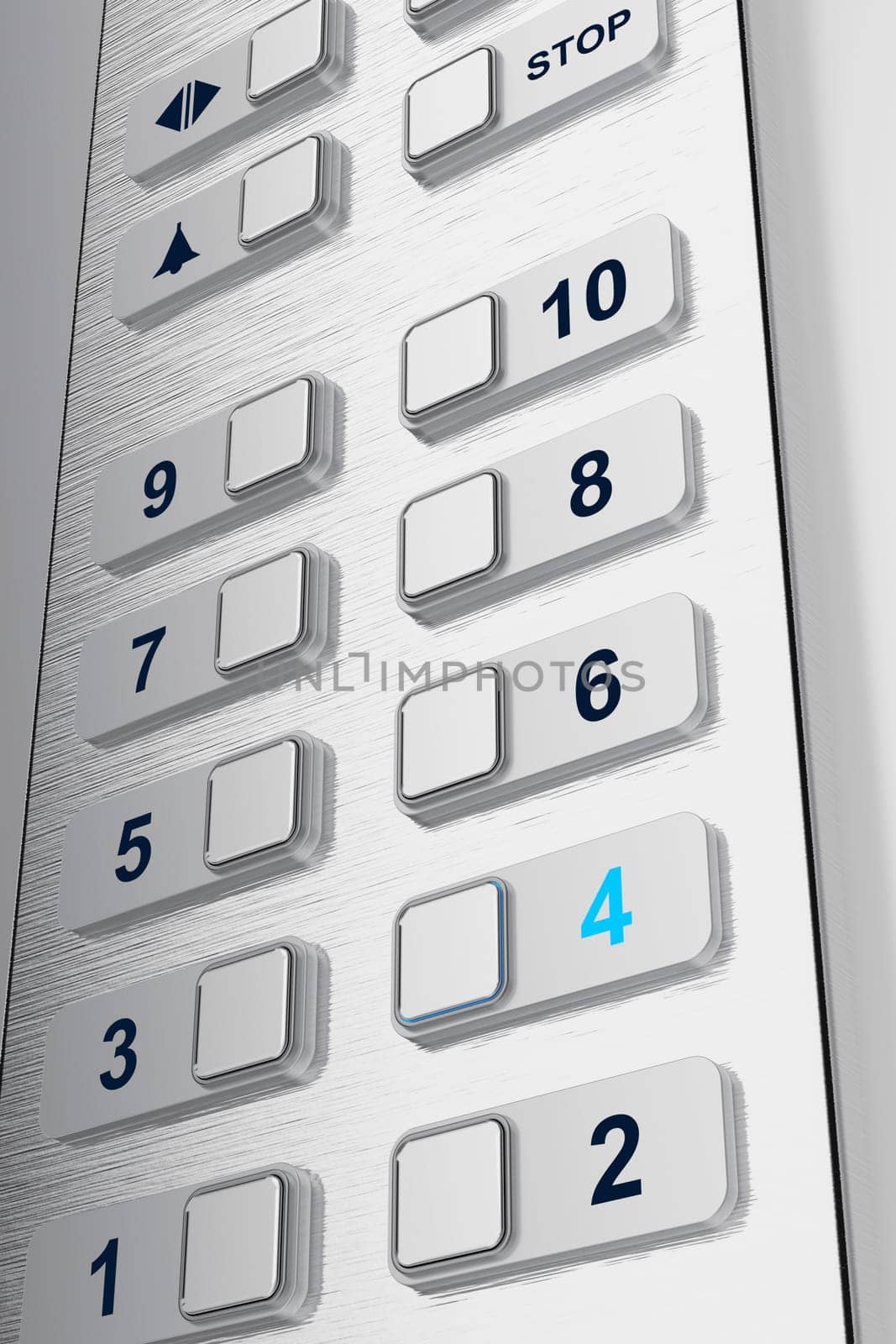 Elevator buttons with selected floor